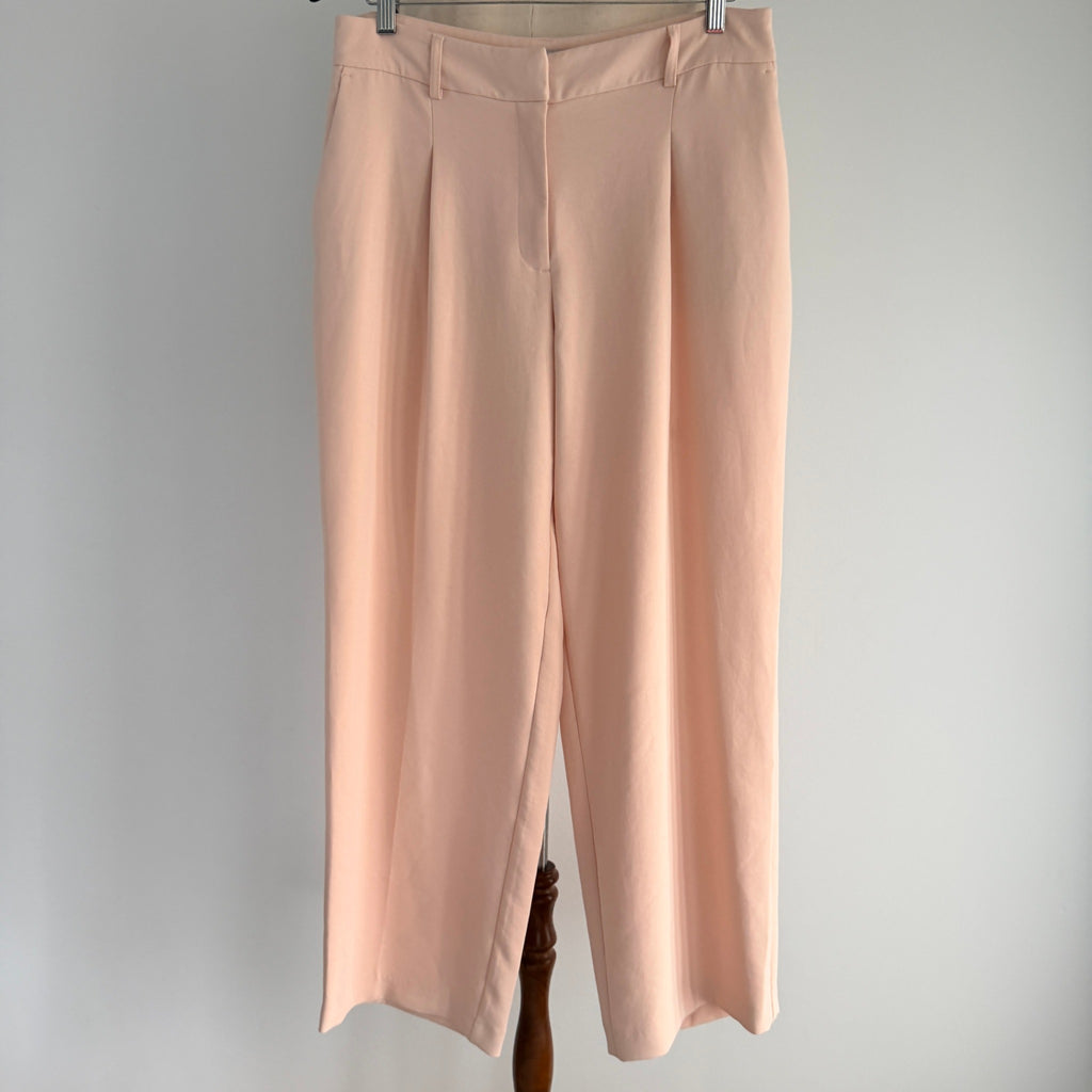Tokito Petites Womens Blush Pink Recycled Polyester Wide Leg Trousers Size 12 - Image 1