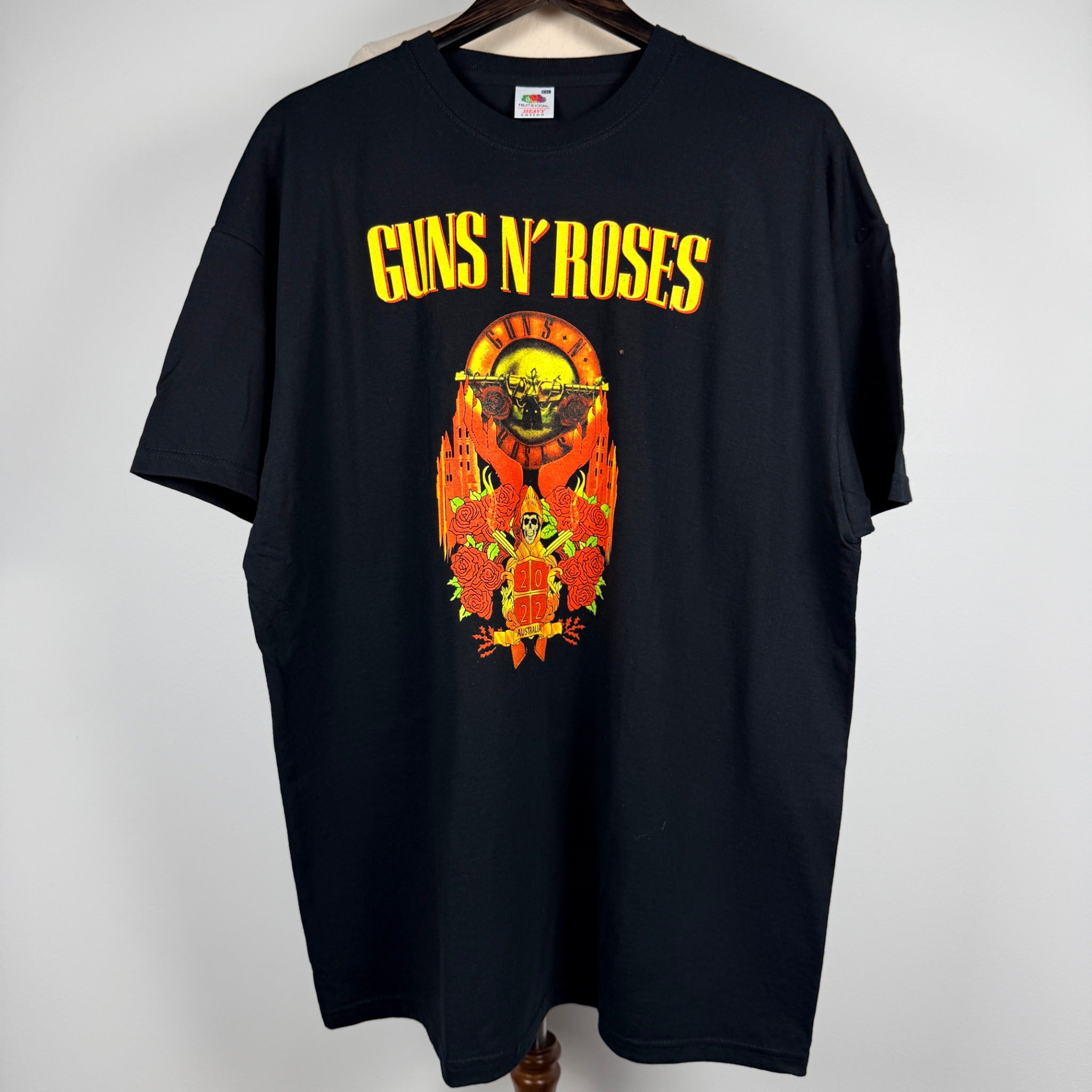 Guns N' Roses 2022 Australia Tour Black Cotton T-Shirt Mens Size XXL Band Tee - Image 1