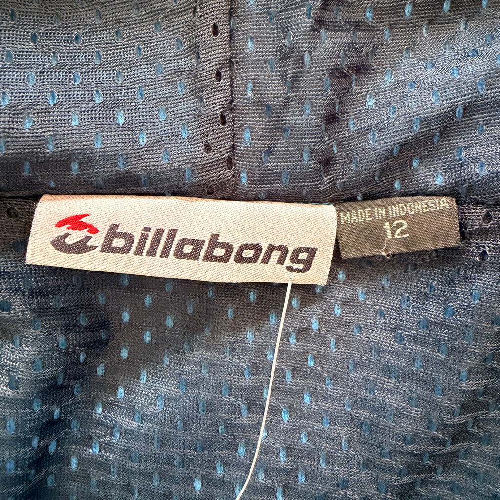 Billabong Blue Acrylic Polyester Fleece Hoodie Size 12 Vintage Casual - Image 6