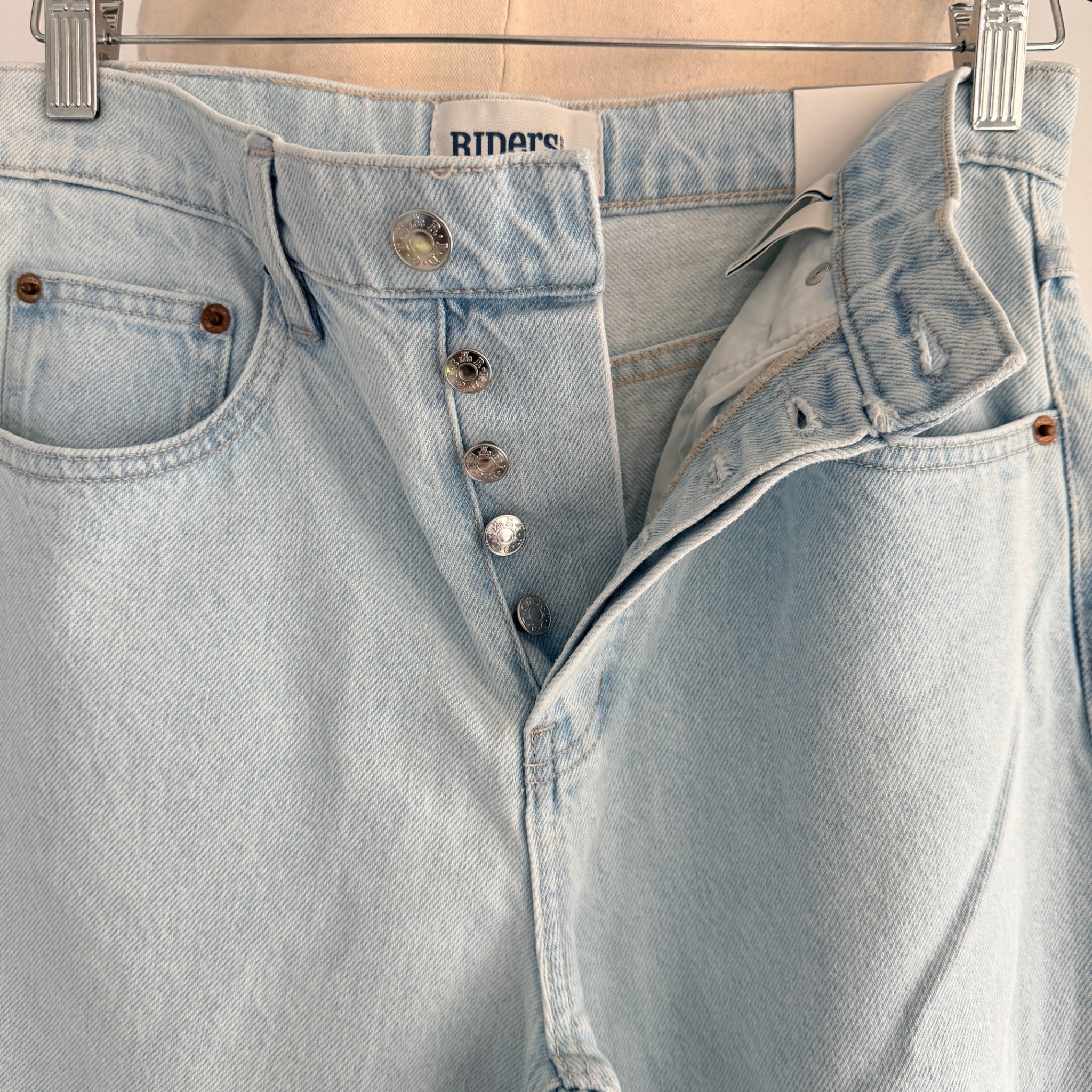 Riders by Lee Light Blue Denim Distressed Dad Jeans Size 8 High Rise Casual NWT - Image 9