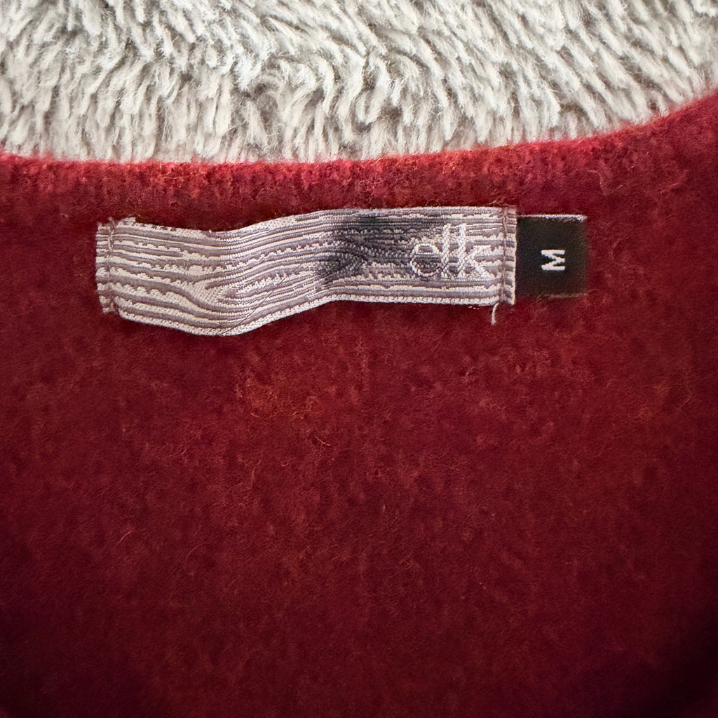 Elk The Label Womens Burgundy Merino Wool Blend Jumper Size M Crew Neck Casual - Image 5