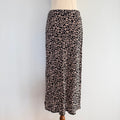 Kookai Black White Ditsy Floral Midi Skirt Size 38 Bias Cut Casual Day - Image 1