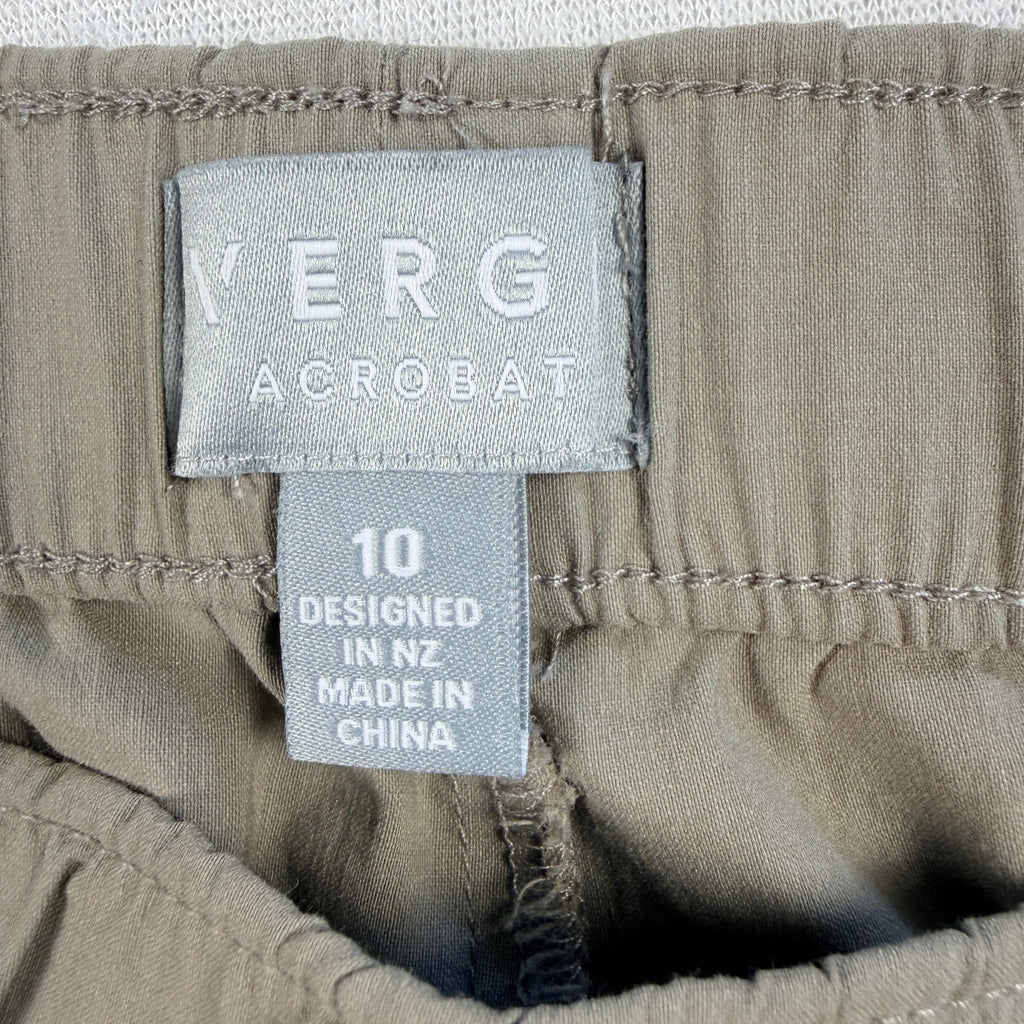 Verg Acrobat Cargo Shorts Size 10 Khaki Cotton Stretch Elastic Waist Casual - Image 5