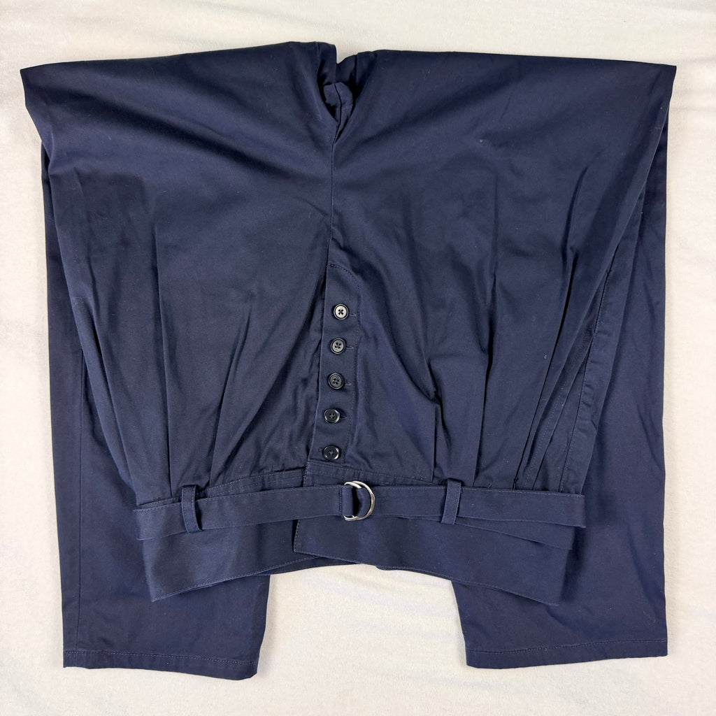 Scanlan Theodore Navy Belted High Waist Tapered Pants Sz 12 Cotton Blend - Image 12