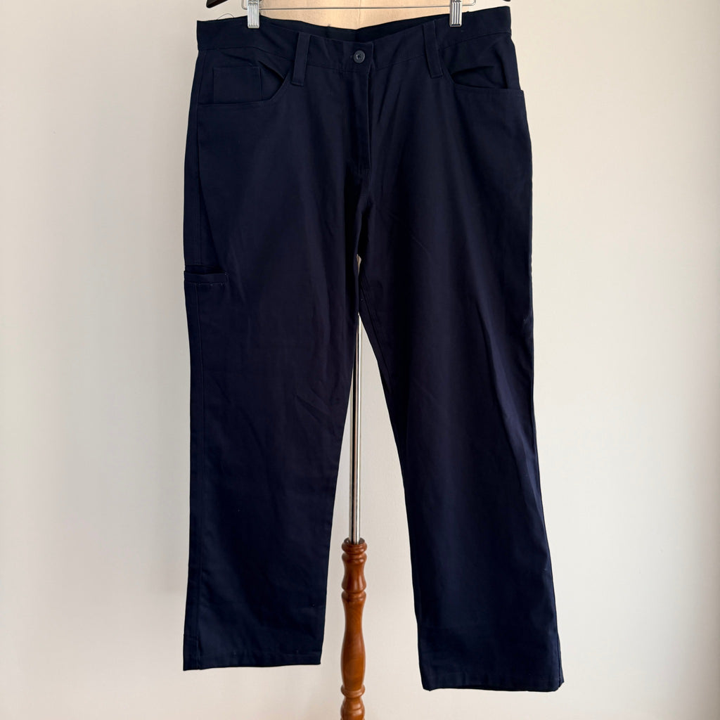 Syzmik Womens Navy Cotton Utility Cargo Pants Size 16 UPF50+ Workwear BNWT - Image 1