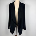 City Chic Black Polyester Chiffon Cardigan Size XS Waterfall Open Front Evening - Image 1