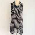 LILIA Black White Polyester Cowl Neck Sleeveless Tunic Top Size M Casual - Image 1