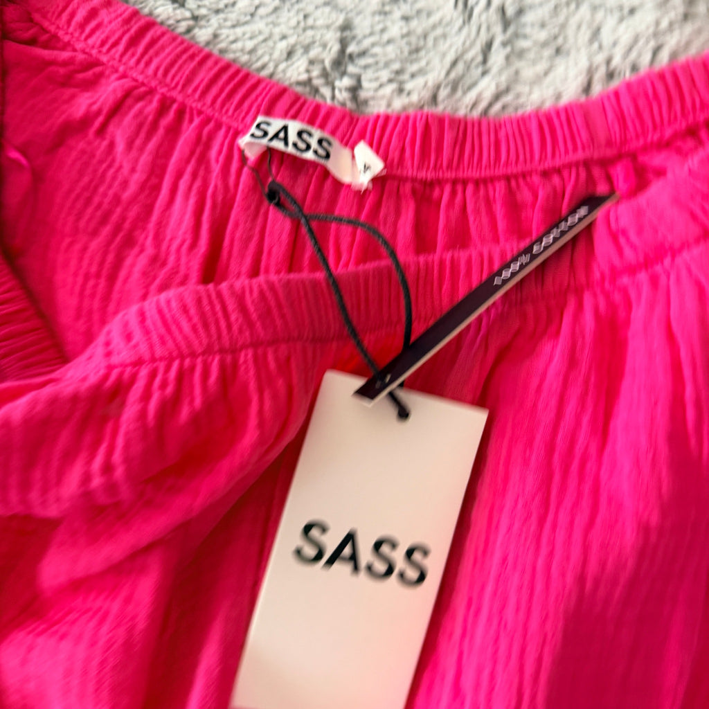 Sass Felix Tiered Midi Dress Hot Pink Size 14 BNWT Casual - Image 5