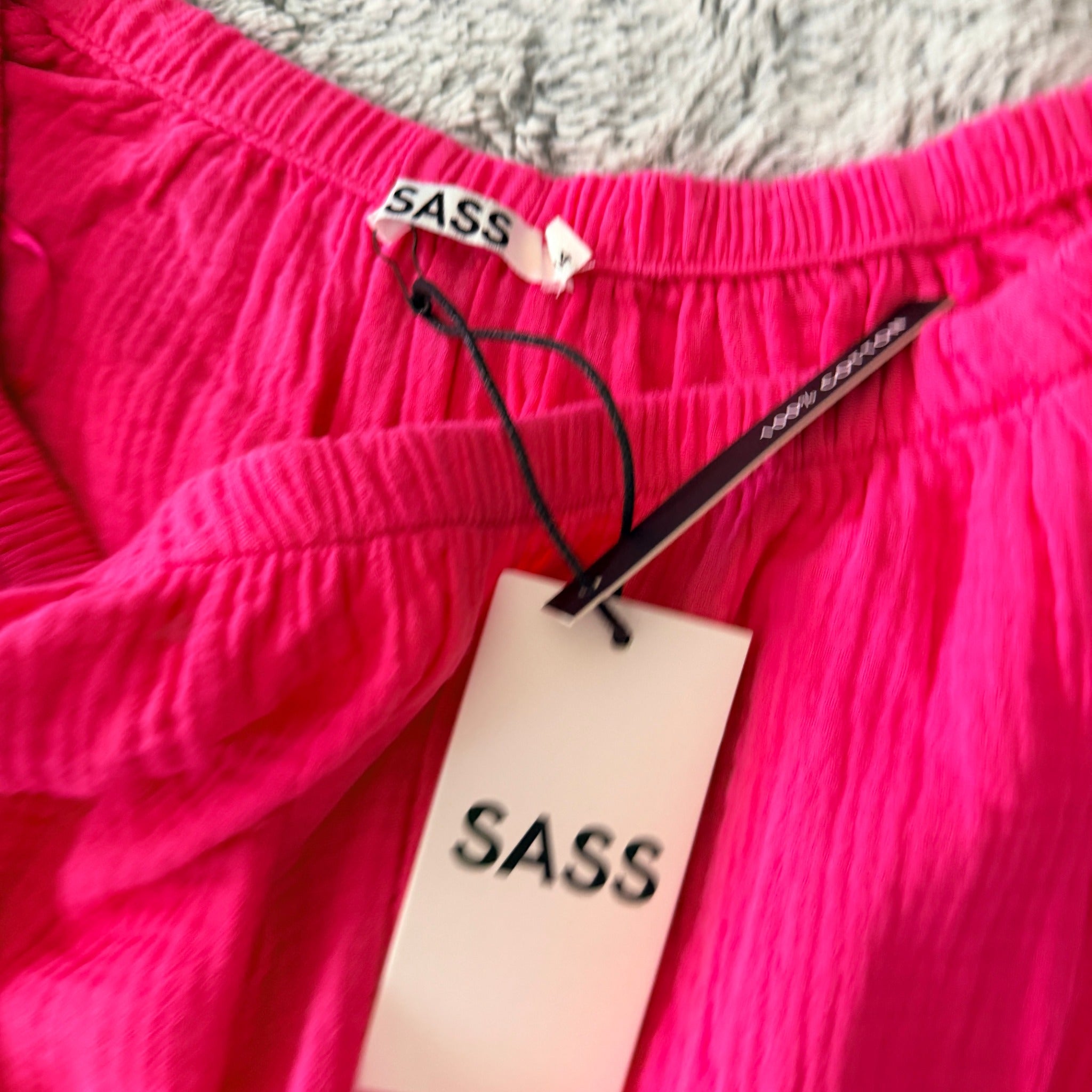 Sass Felix Tiered Midi Dress Hot Pink Size 14 BNWT Casual - Image 5