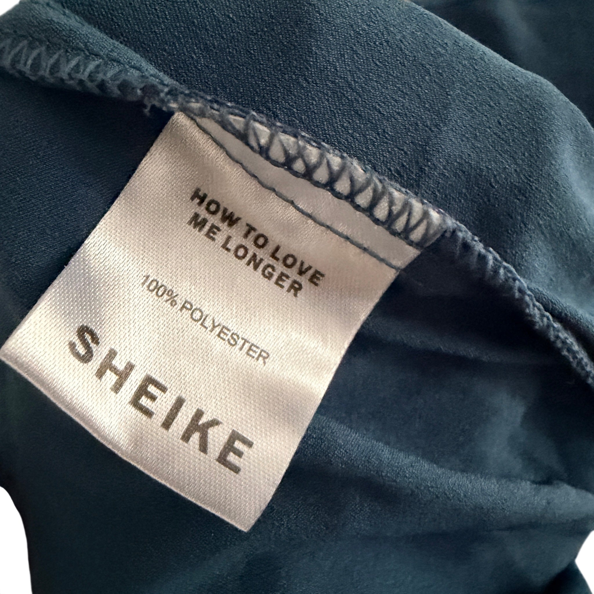 Sheike Blue V-Neck Cape Sleeve Cropped Top Size 6 - Image 4