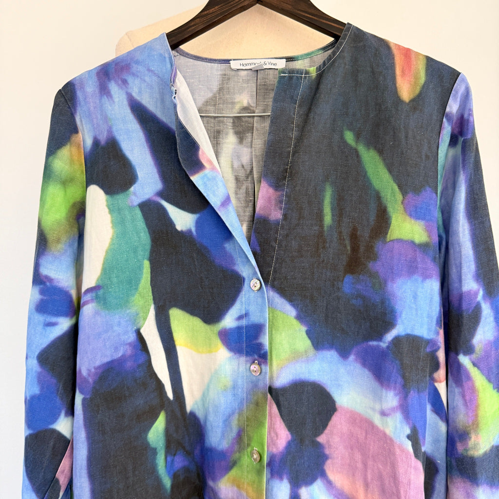 Hammock & Vine Multicolour Floral  Shirt Dress Sz 10 Boho Resort Wear - Image 2