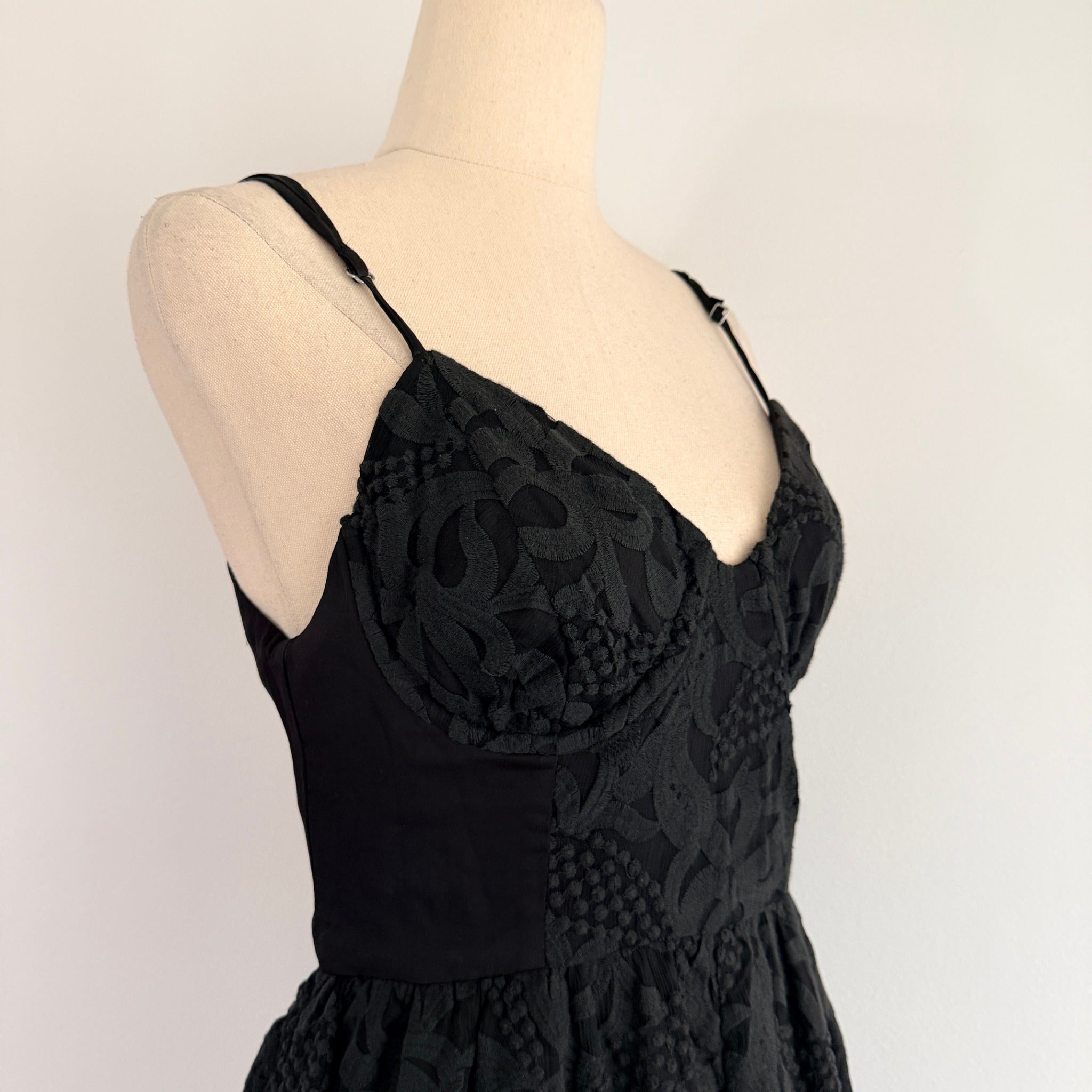 Zimmermann Black Lace Corset Romper Size 0 - Image 6