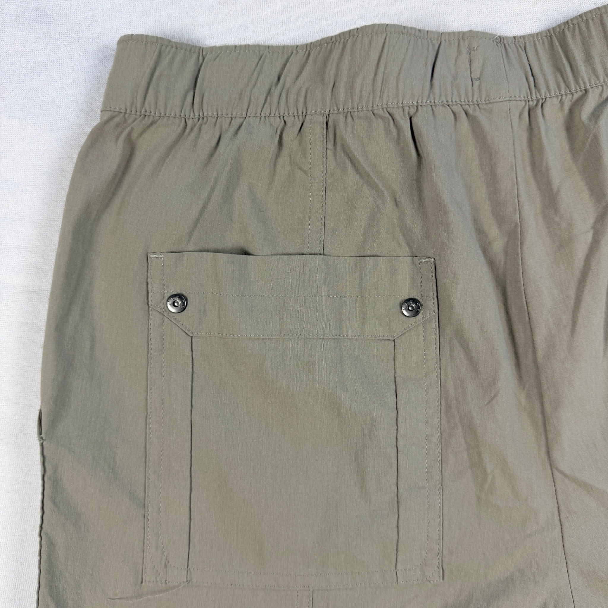 Verg Acrobat Cargo Shorts Size 10 Khaki Cotton Stretch Elastic Waist Casual - Image 12