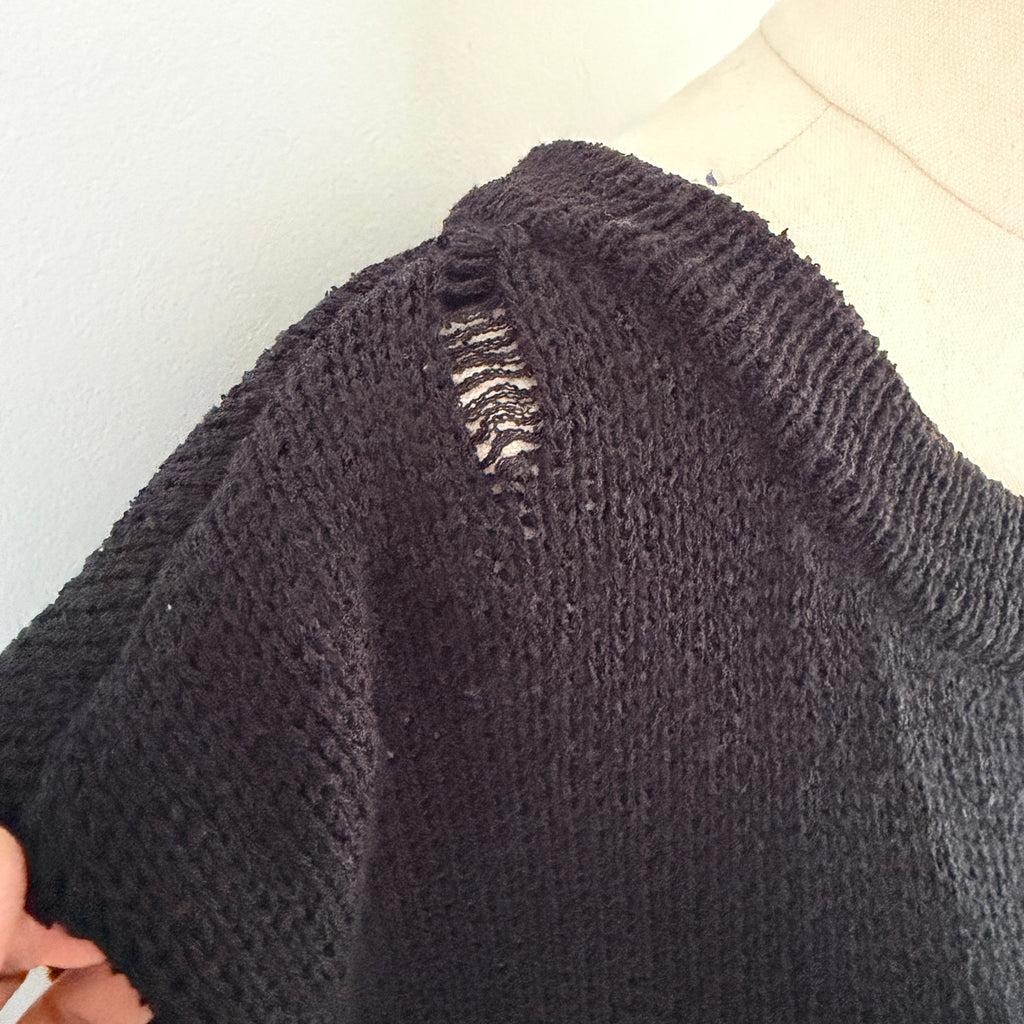 Sass Black Polyester Ribbed Knit Tank Top Sz 8 Boat Neck Casual BNWT - Image 7