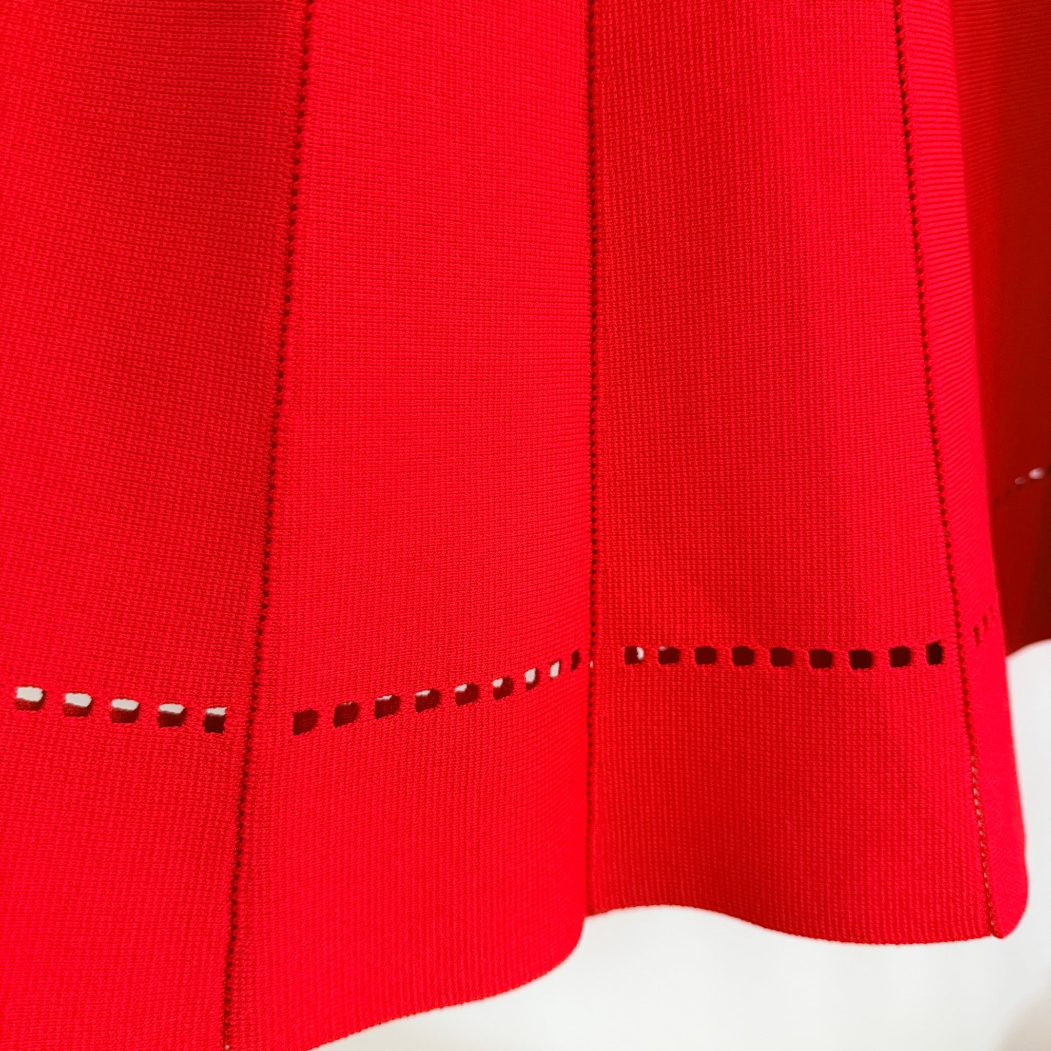 Red Knit Sleeveless Dress Textured Pleated Skirt Size XL NWT Casual - Image 14