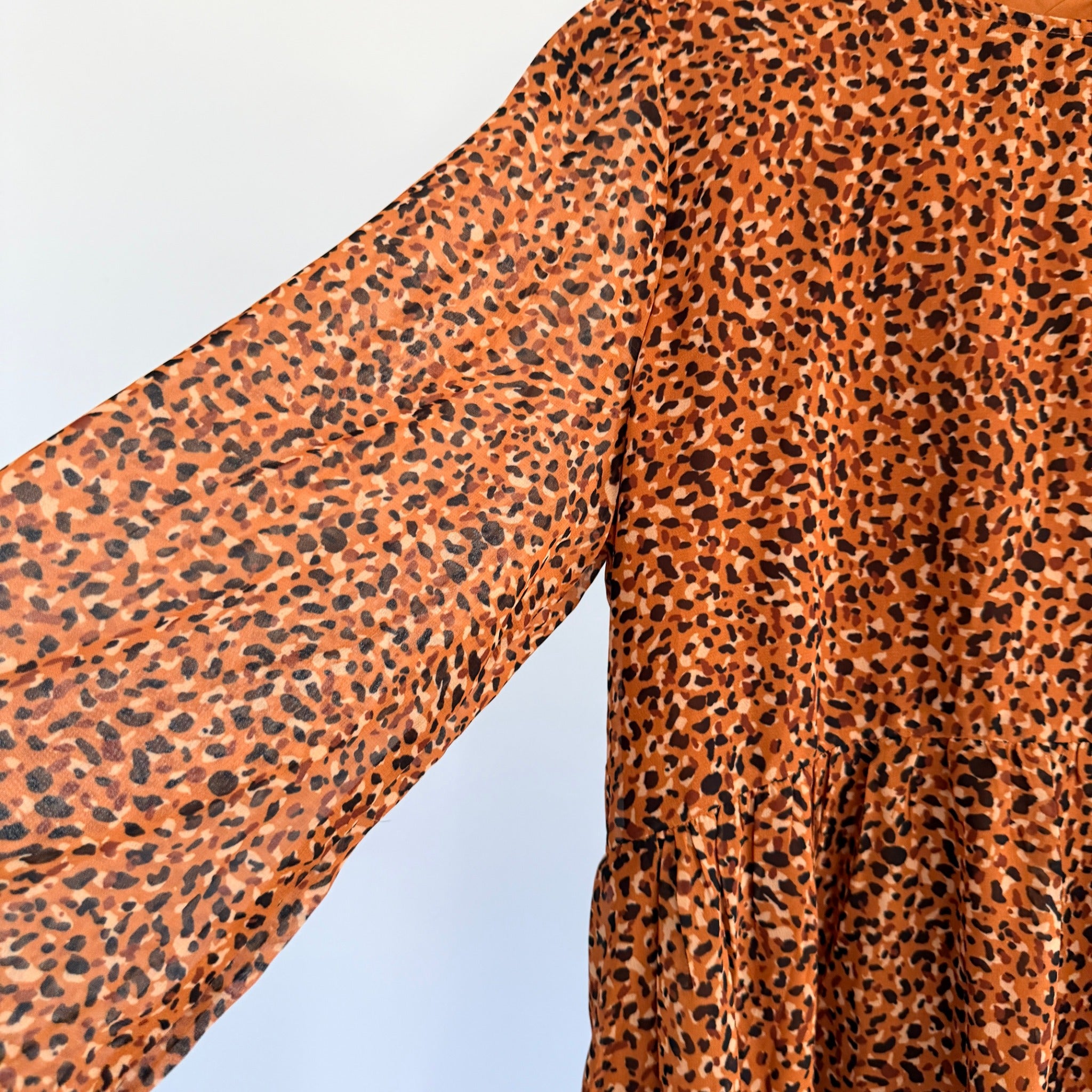 Atmos&Here Yasmin Spice Leopard Print Polyester Maternity Mini Dress Sz 10 BNWT - Image 13