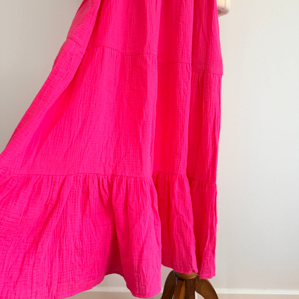 Sass Felix Tiered Midi Dress Hot Pink Size 14 BNWT Casual - Image 10