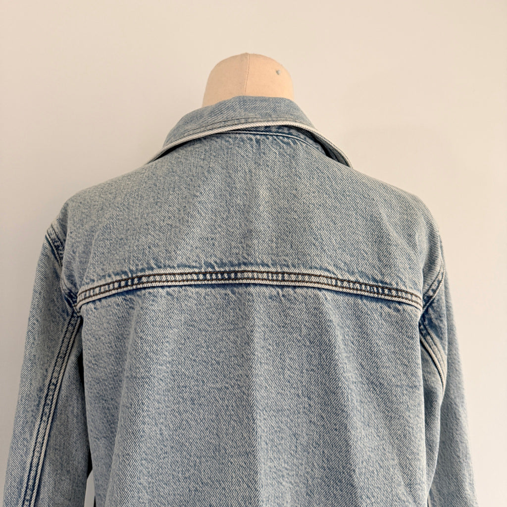 Dannii Minogue Petites Blue Cotton Denim Shirt Dress Size 10P Button Up Casual - Image 4