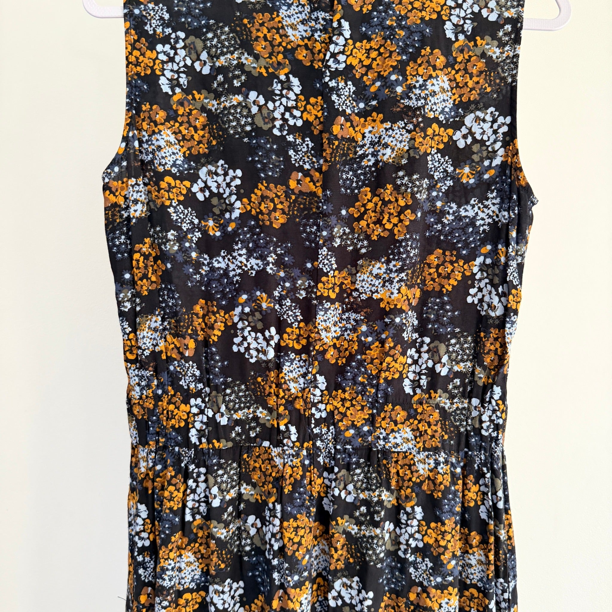 UNIQLO Womens Floral Print Viscose Sleeveless Shift Dress Size M Summer Casual - Image 15
