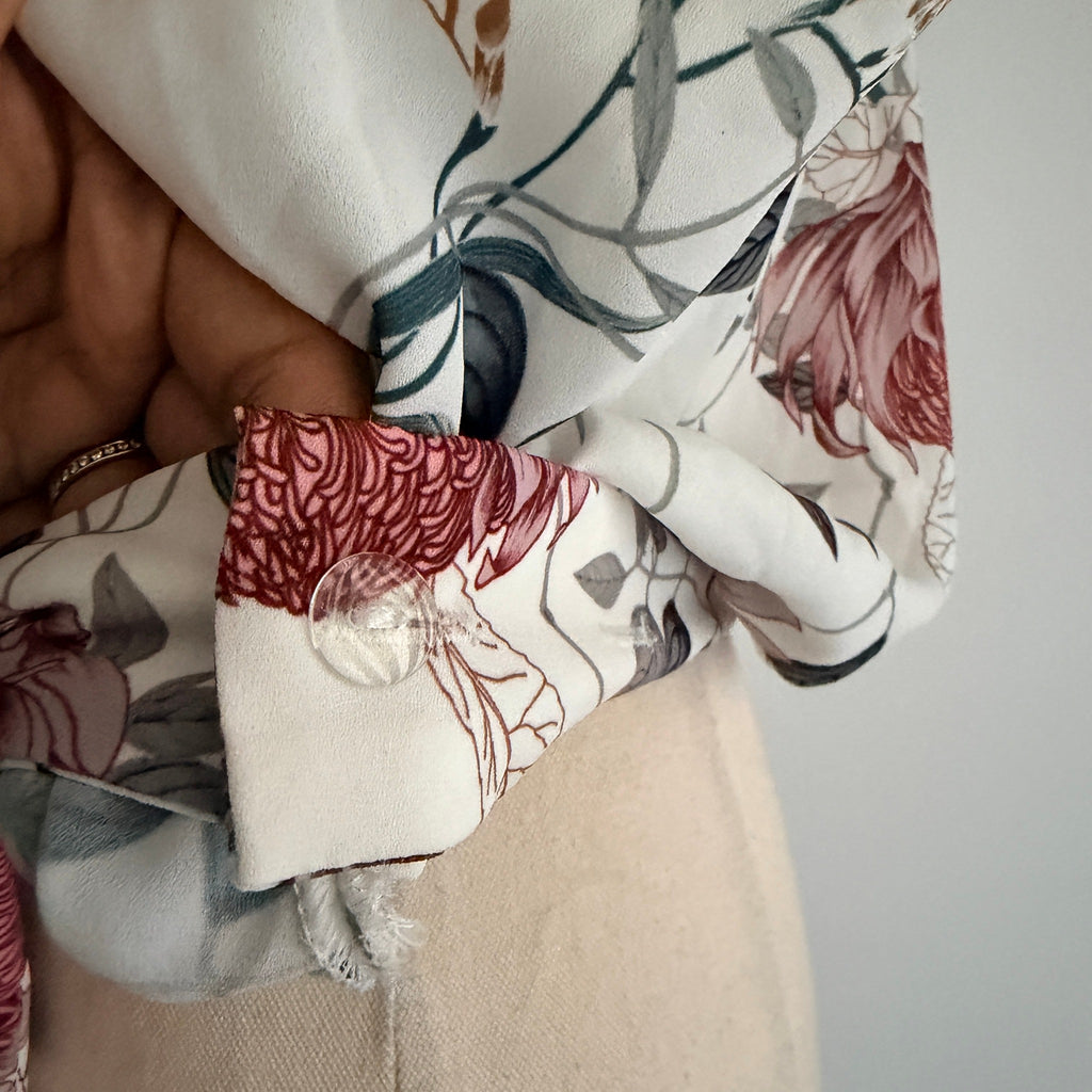 Sheike Floral Print Long Sleeve Wrap Top - Image 14