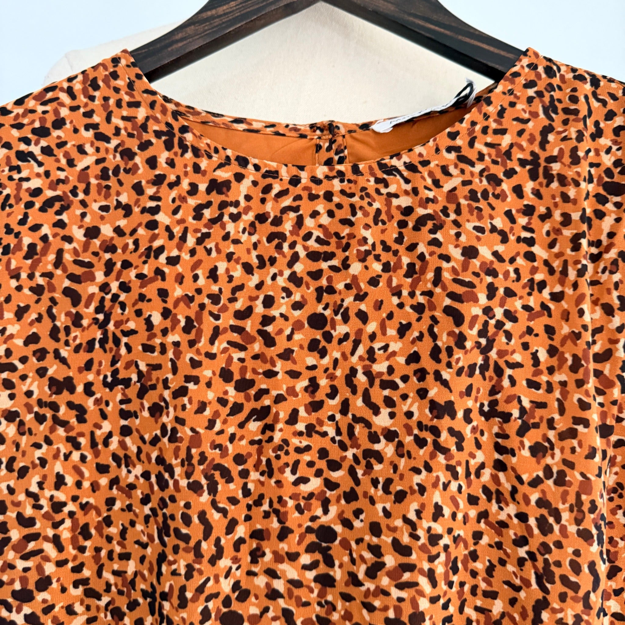 Atmos&Here Yasmin Spice Leopard Print Polyester Maternity Mini Dress Sz 10 BNWT - Image 4