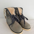 UGG Boots of Australia Lace-Up Ankle Boots - Genuine Sheepskin Shearling Lined Grey - Image 1