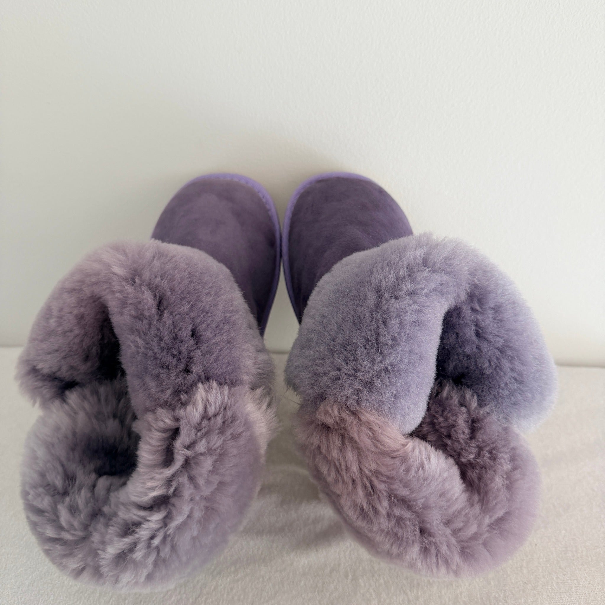UGG Boots of Australia Sheepskin Button Boots - Vibrant Purple Suede Comfort Sz 4 - Image 13