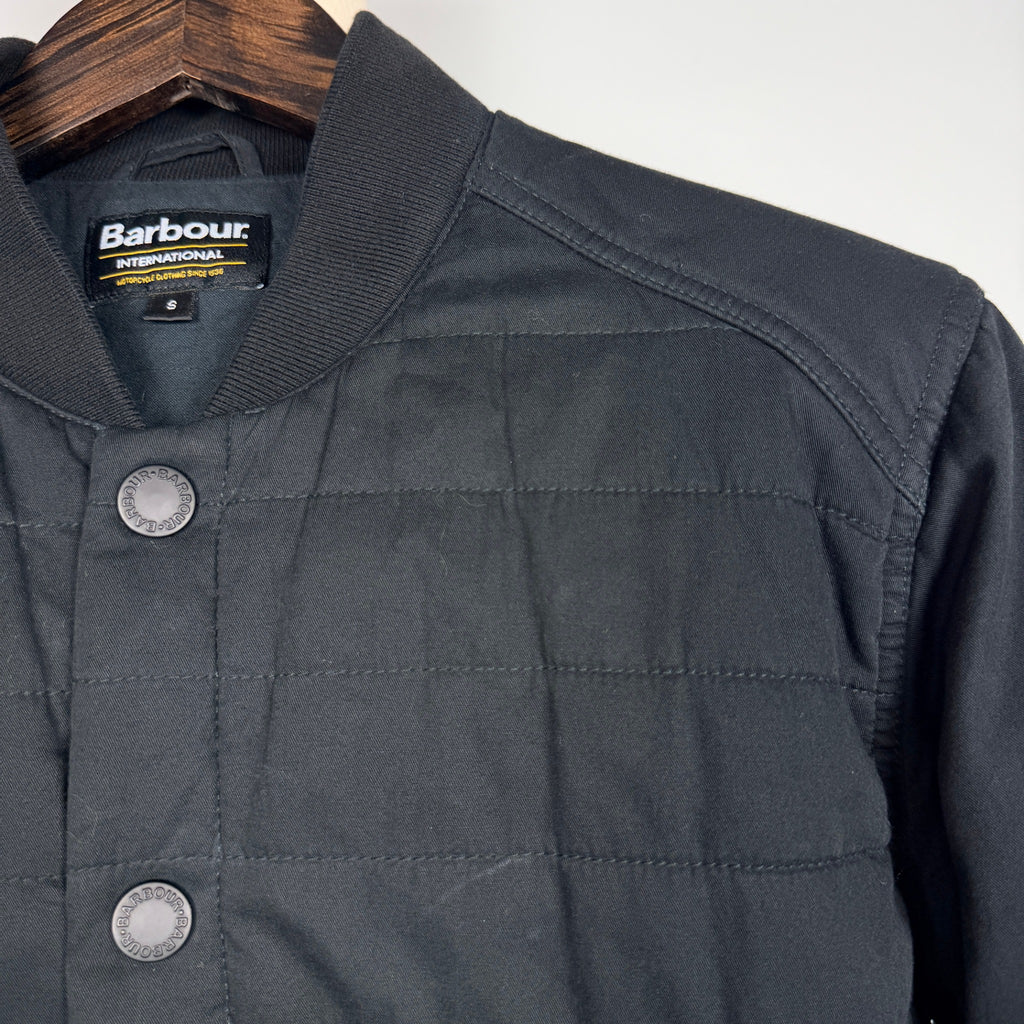 Barbour International Quilted Mens Jacket Black Size S Classic Style - Image 14