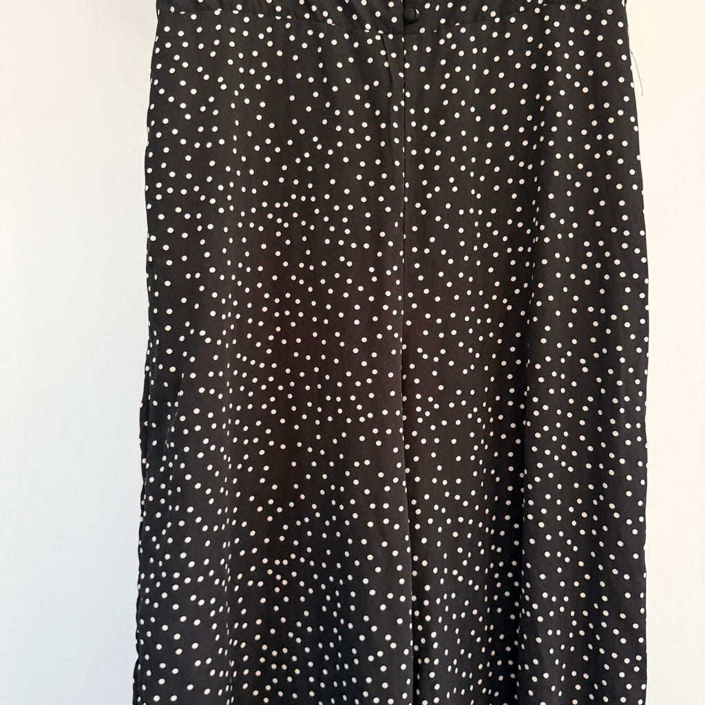 Dissh Black Polka Dot Polyester Jumpsuit Sz 14 Puff Sleeve V-Neck Party - Image 16