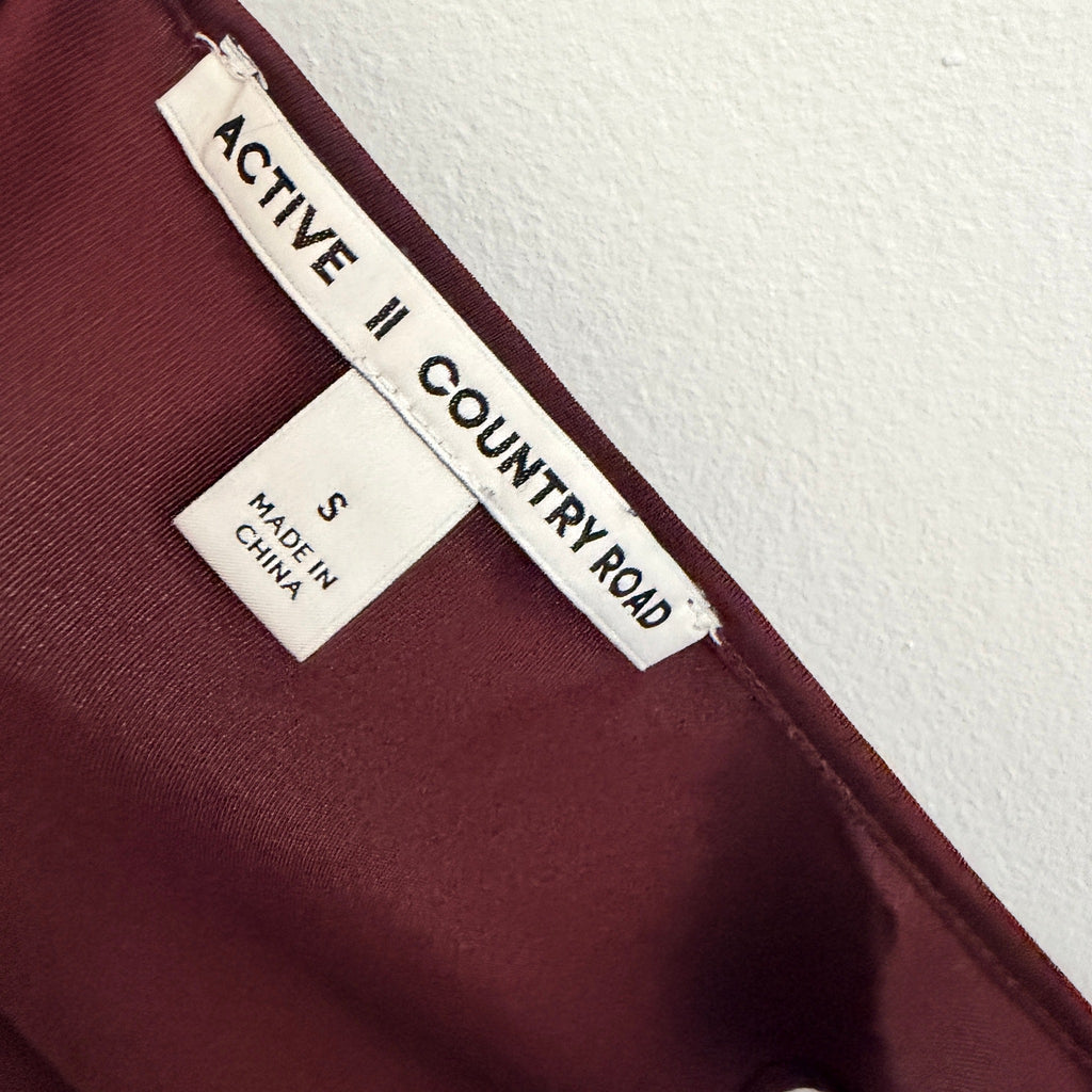 Country Road Active Maroon Polyester Tank Top Womens Size S Gym Sportswear - Image 5