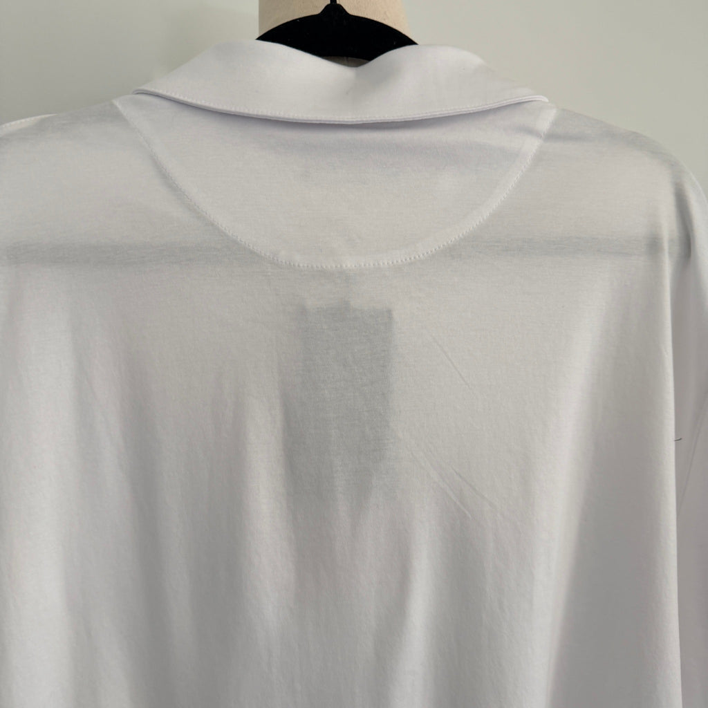 Ted Baker Zeiter Polo Shirt White Cotton Slim Fit Size 6 2XL Smart Casual BNWT - Image 4