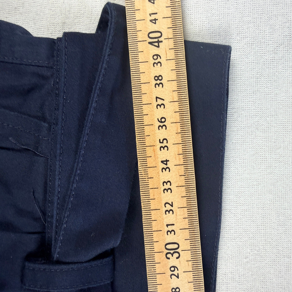Scanlan Theodore Navy Belted High Waist Tapered Pants Sz 12 Cotton Blend - Image 14