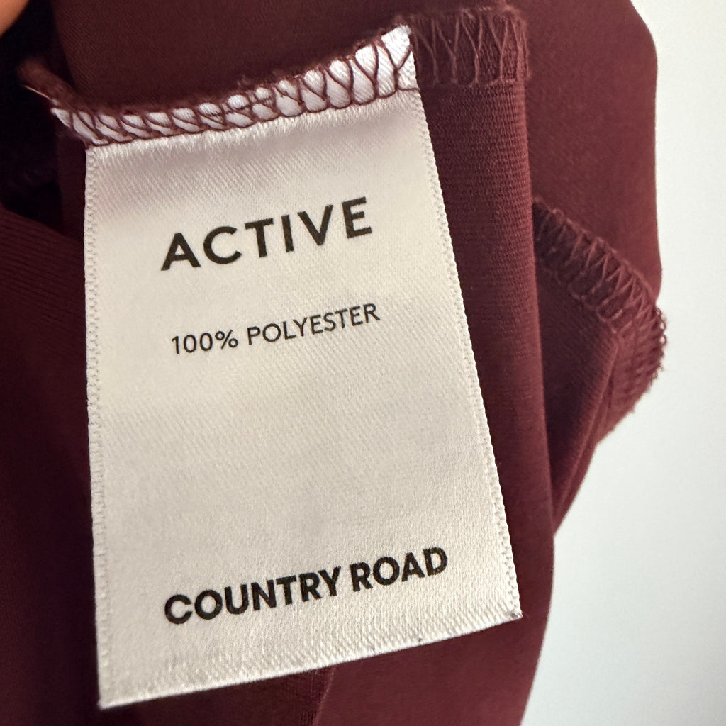 Country Road Active Maroon Polyester Tank Top Womens Size S Gym Sportswear - Image 6