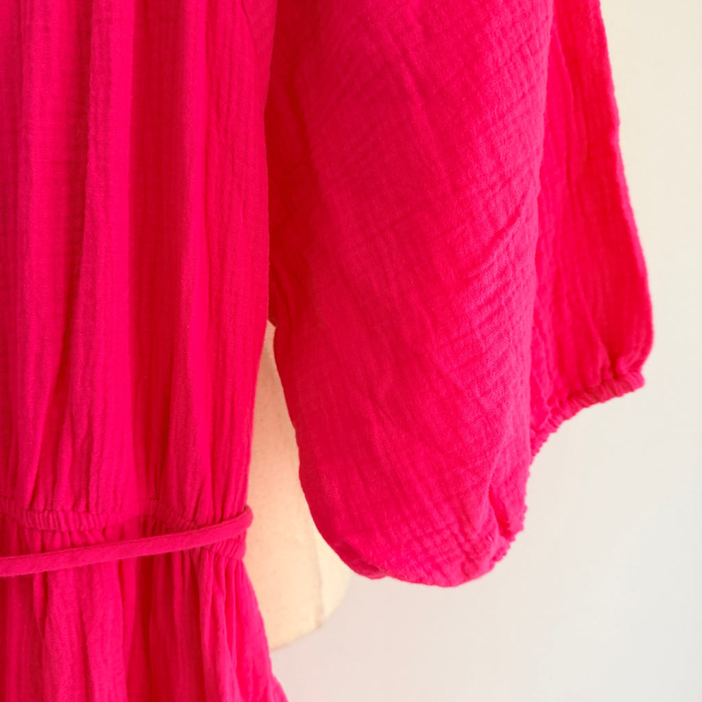 Sass Felix Tiered Midi Dress Hot Pink Size 14 BNWT Casual - Image 13