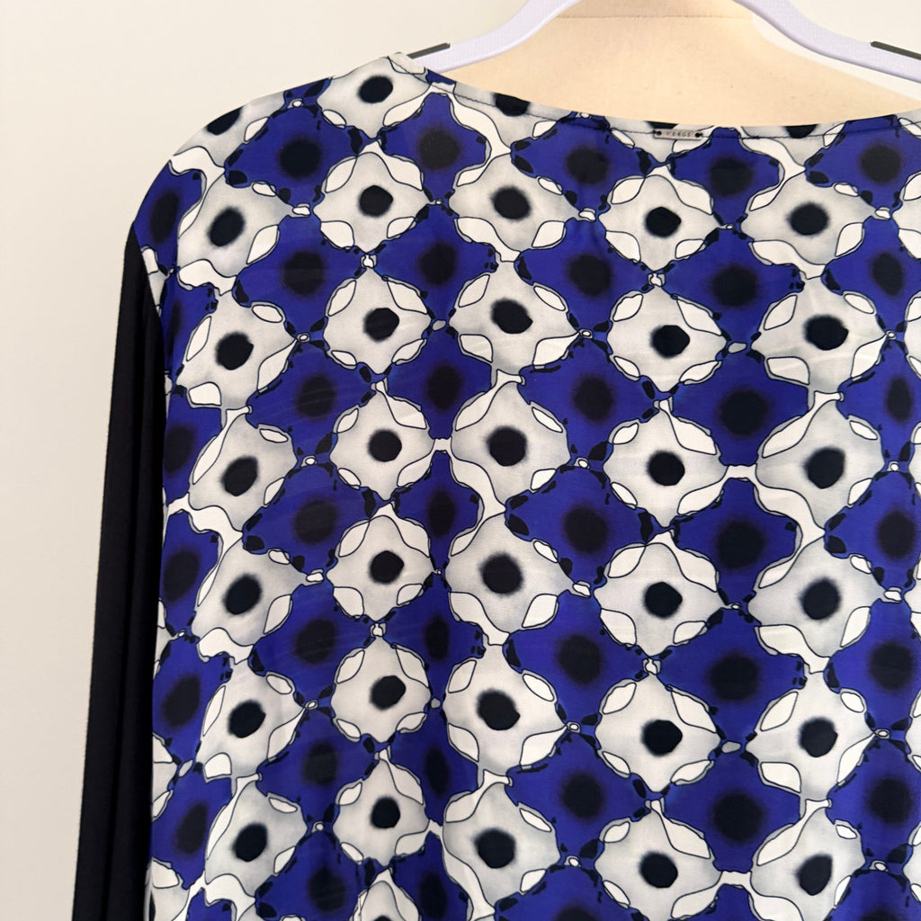 Verge Valen Top Blue Striped Viscose Blouse Womens Size XXL Designer BNWT - Image 4