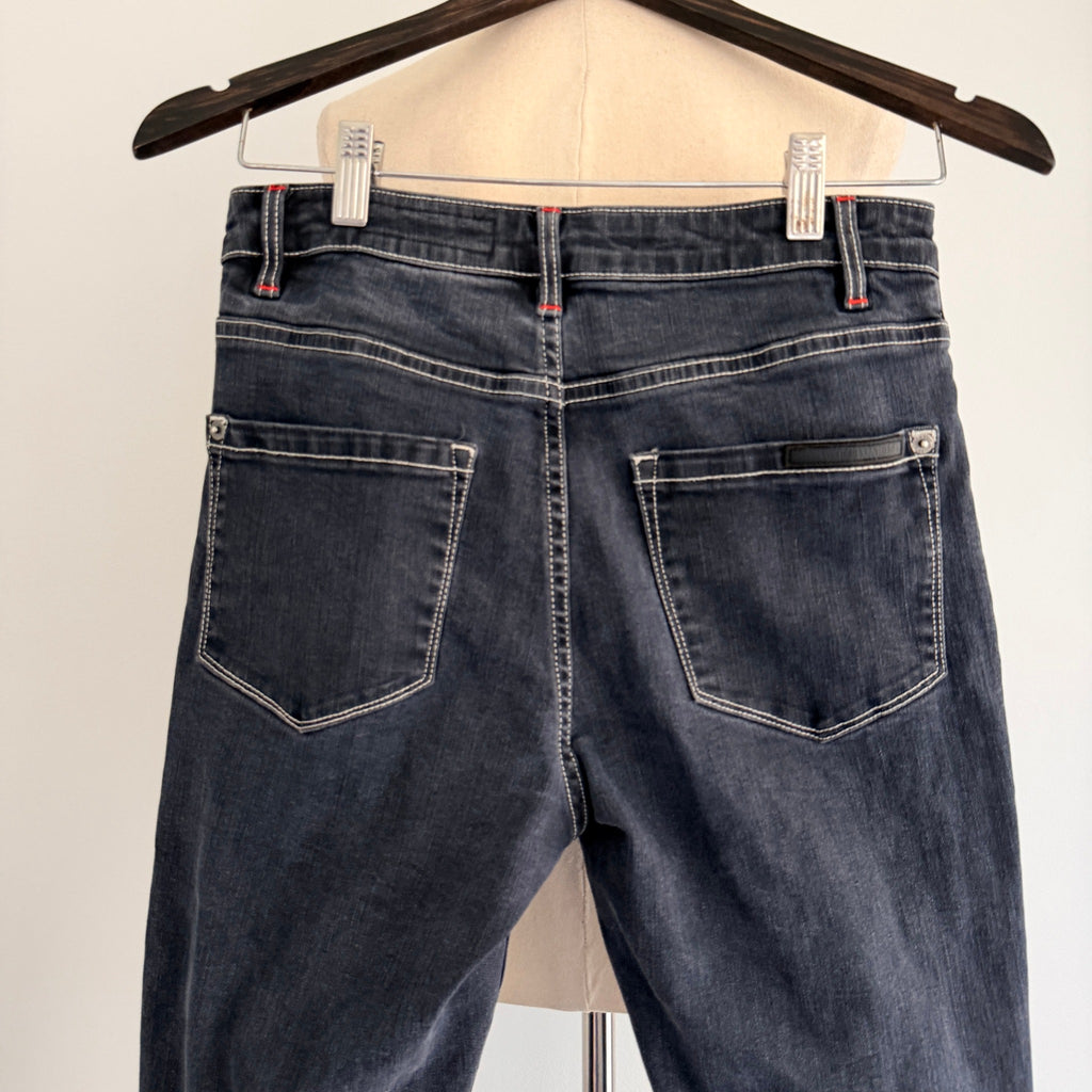 Sass & Bide Dark Wash Denim Jeans High-Rise Raw Hem Detail sz 27 - Image 14