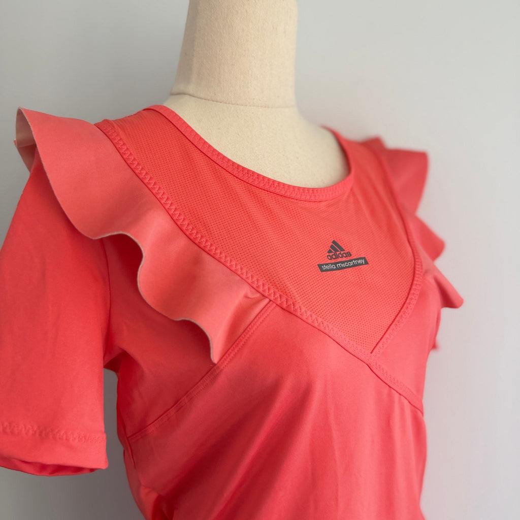 adidas stella mccartney by Stella McCartney Barricade Ruffle Top Orange Size M - Image 2