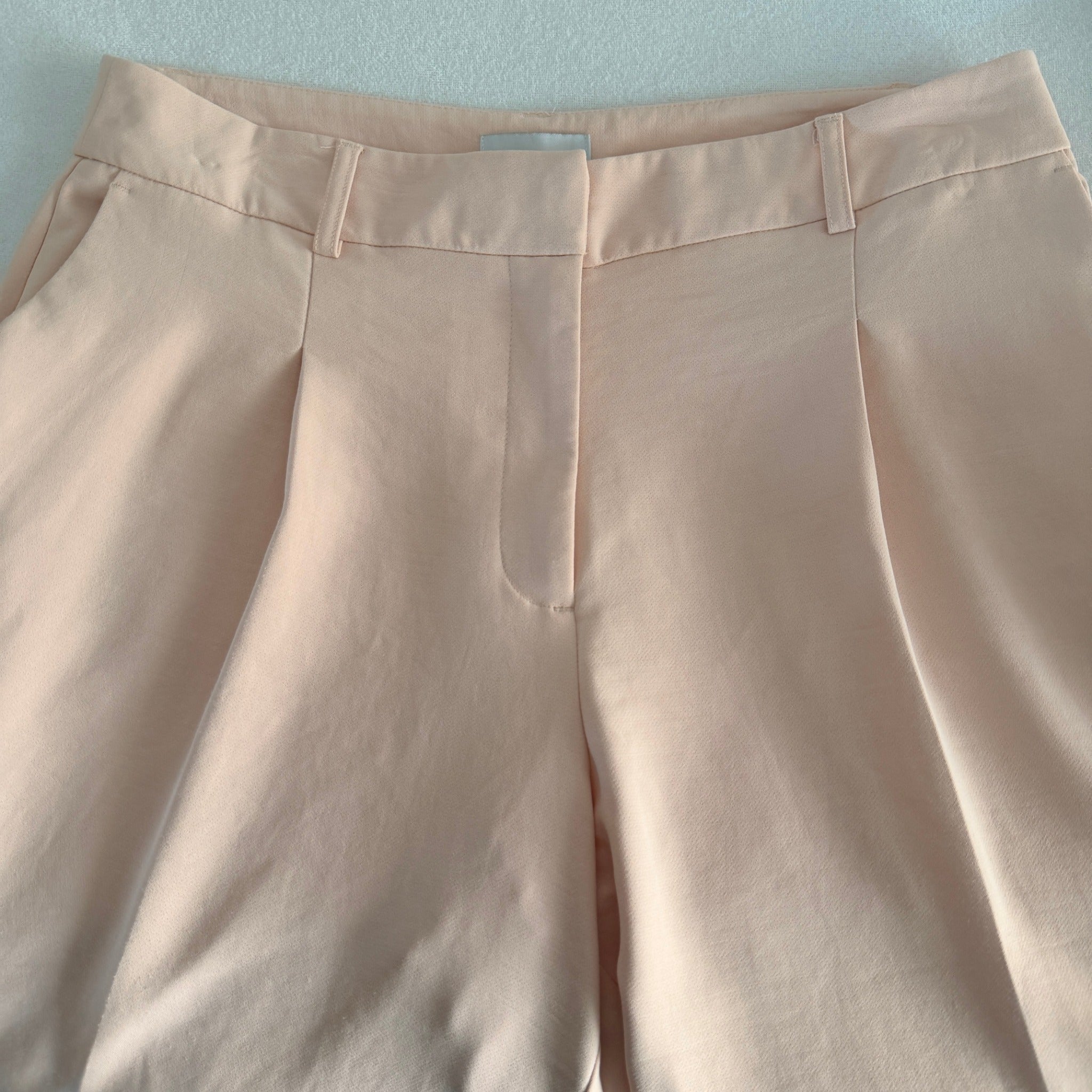 Tokito Petites Womens Blush Pink Recycled Polyester Wide Leg Trousers Size 12 - Image 13