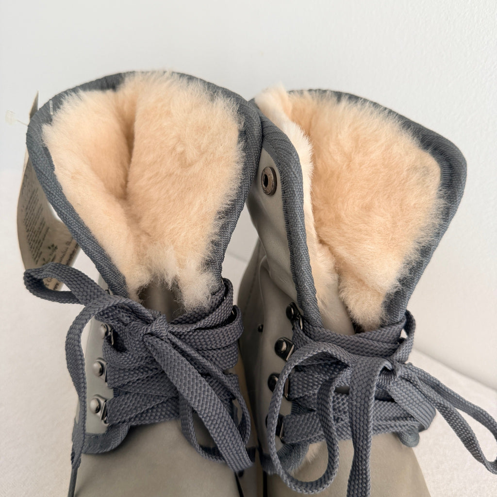 UGG Boots of Australia Lace-Up Ankle Boots - Genuine Sheepskin Shearling Lined Grey - Image 16