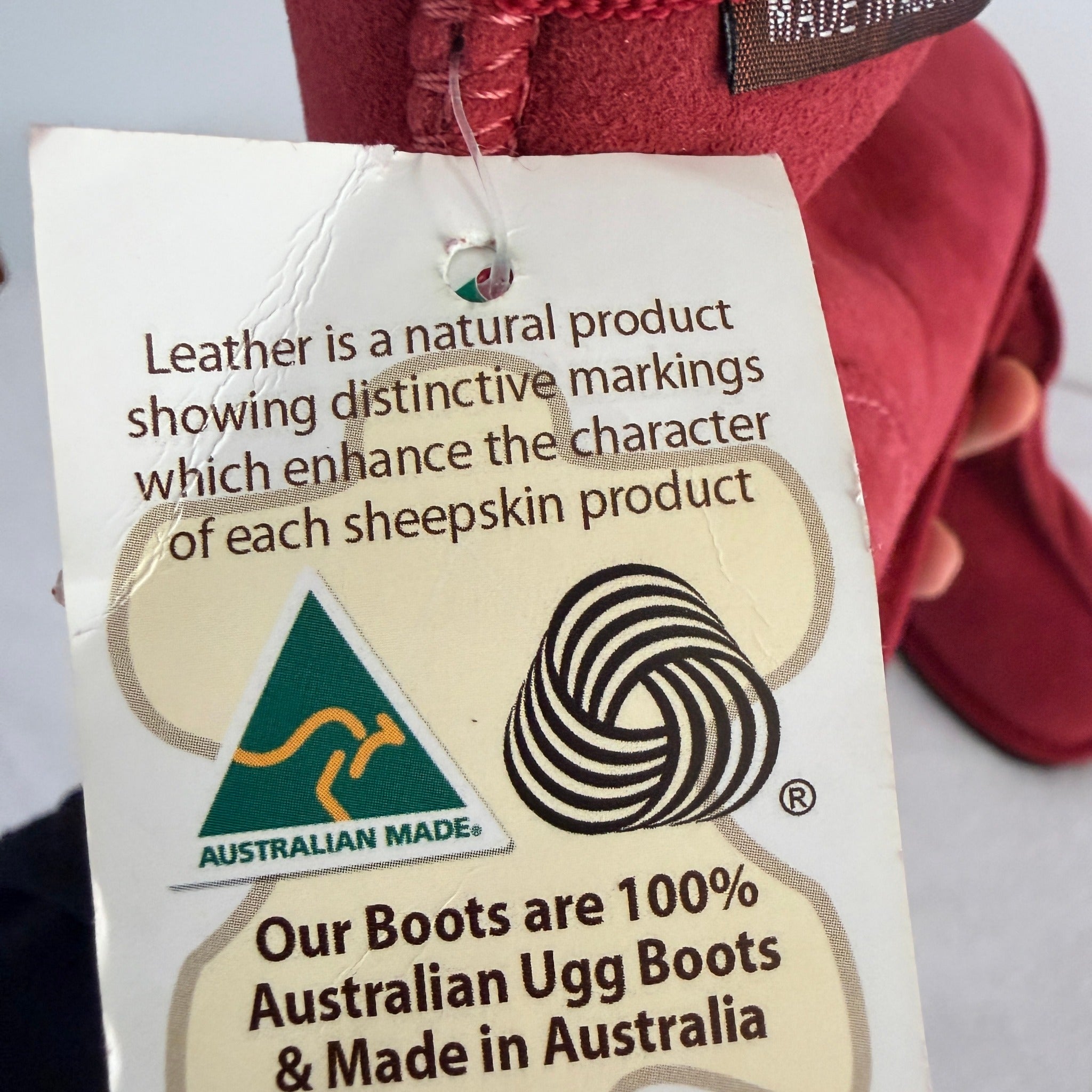 UGG Boots of Australia Ultra Mini Boots - Vibrant Red Genuine Sheepskin Size 4 AU - Image 13