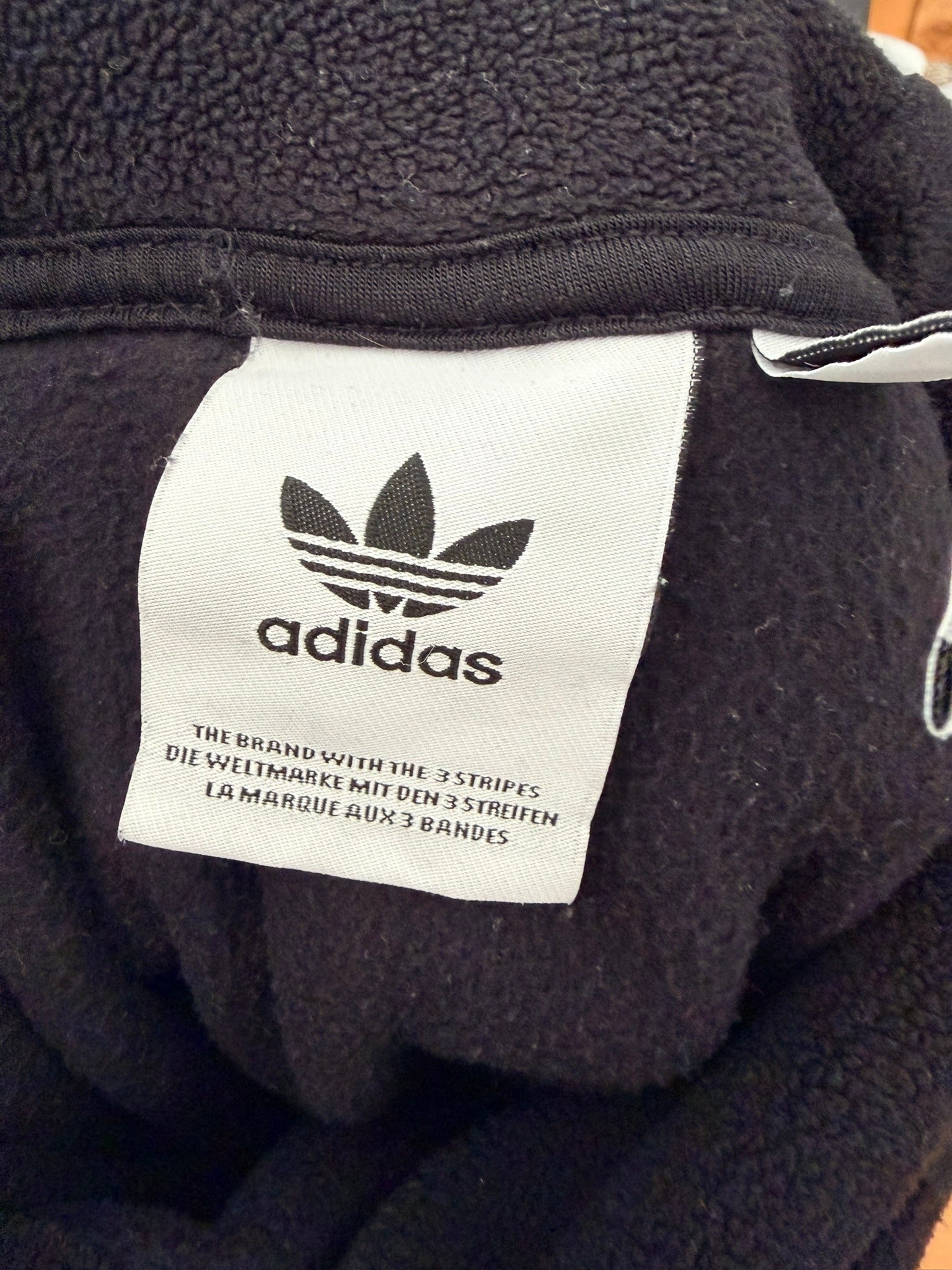 Adidas Originals Black Fleece Hoodie - Men's Size M - Image 7