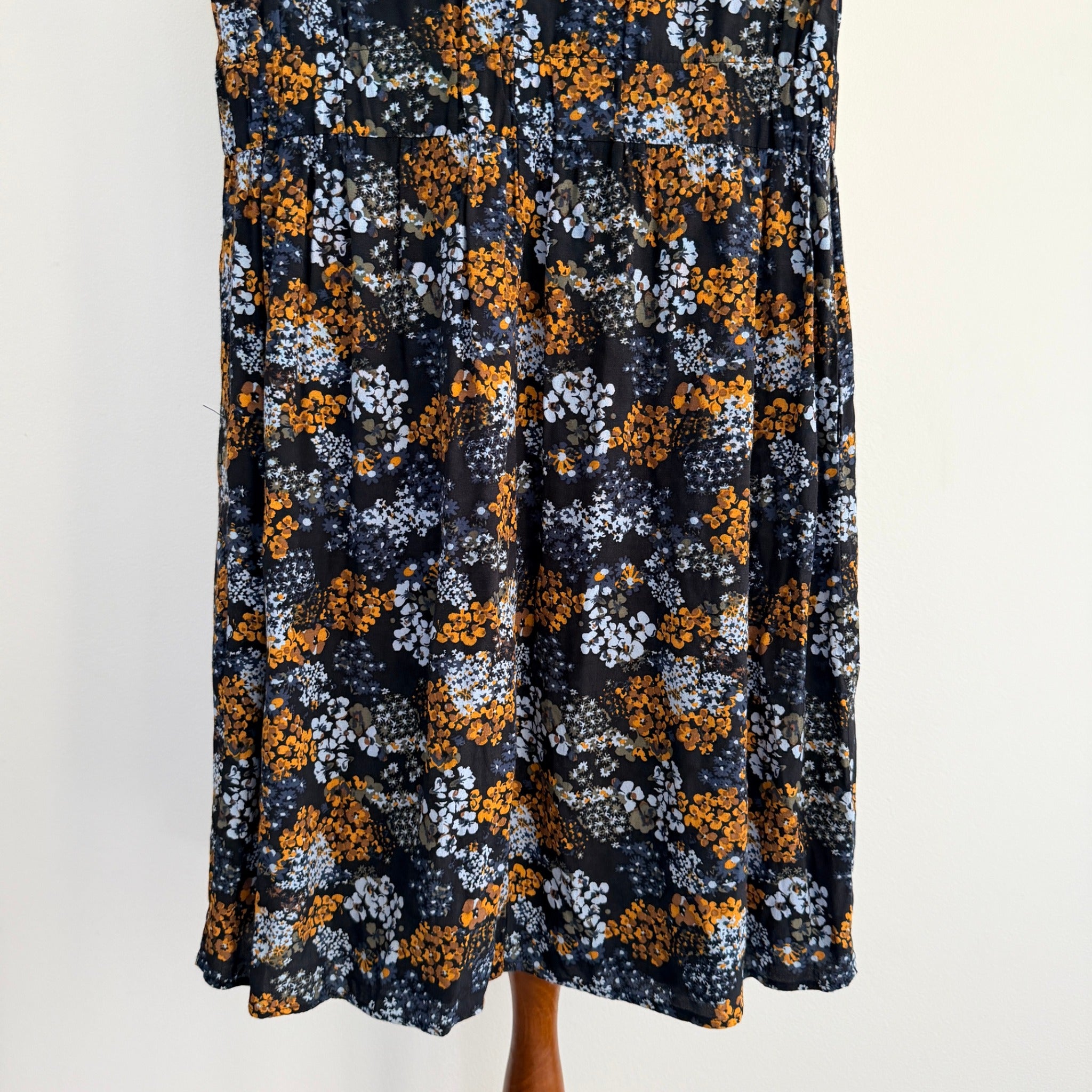UNIQLO Womens Floral Print Viscose Sleeveless Shift Dress Size M Summer Casual - Image 16