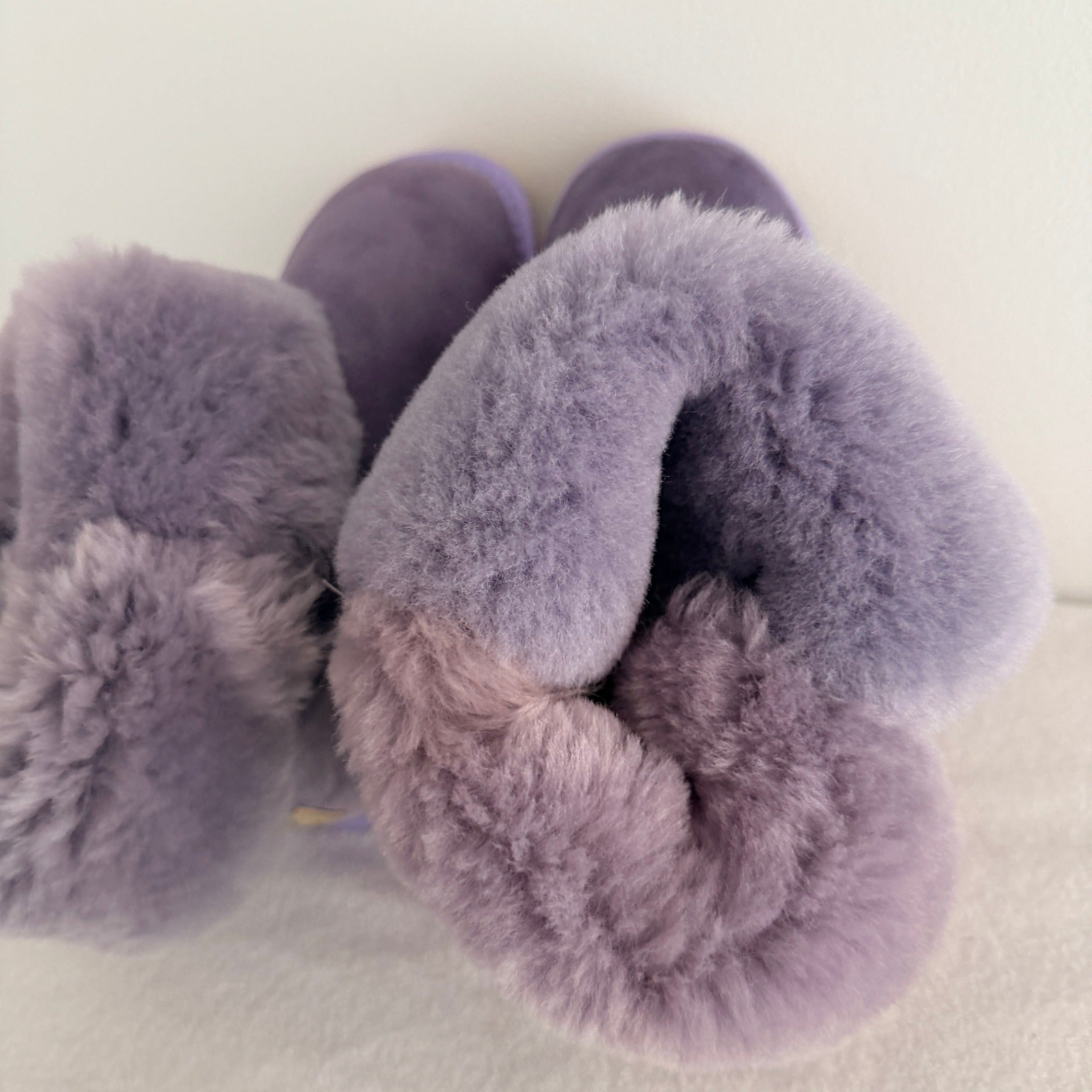 UGG Boots of Australia Sheepskin Button Boots - Vibrant Purple Suede Comfort Sz 4 - Image 15