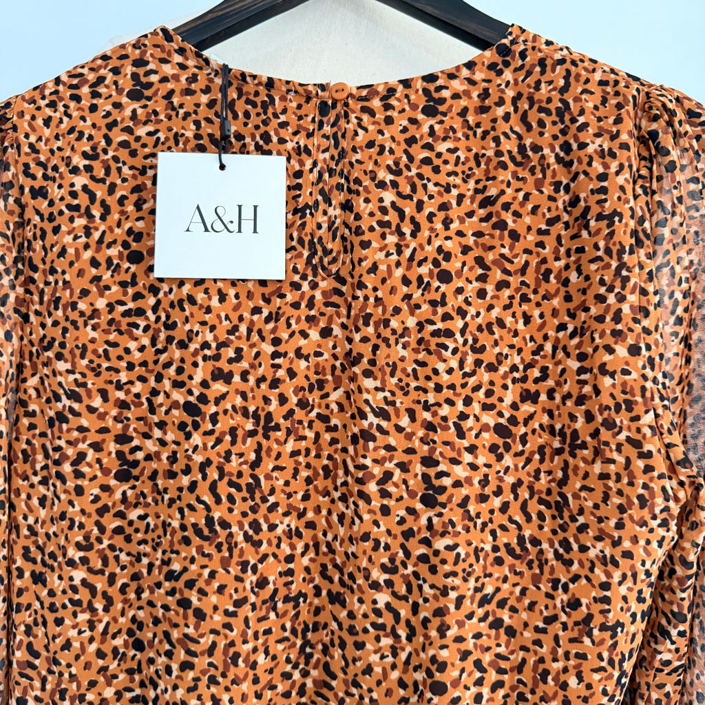 Atmos&Here Yasmin Spice Leopard Print Polyester Maternity Mini Dress Sz 10 BNWT - Image 14
