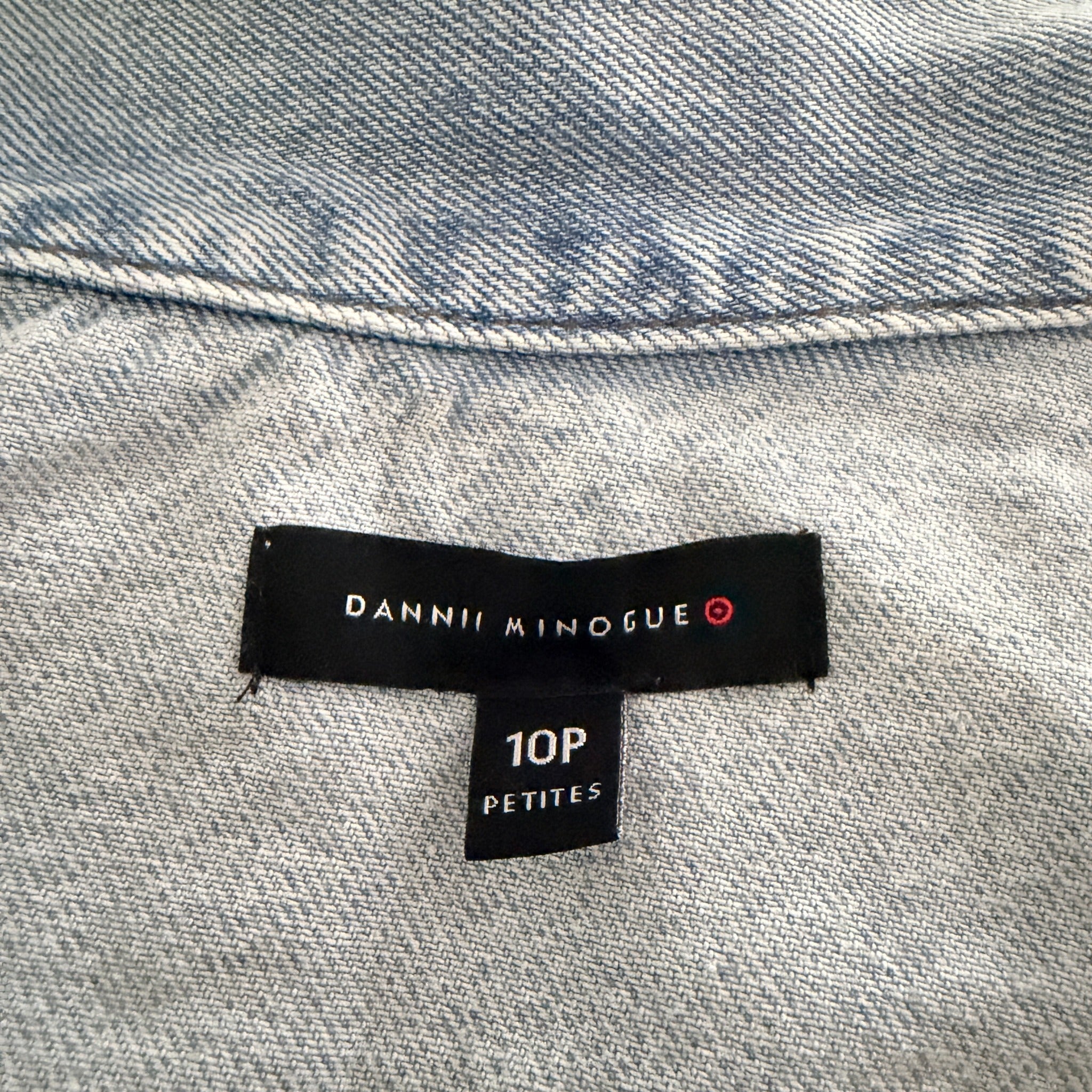 Dannii Minogue Petites Blue Cotton Denim Shirt Dress Size 10P Button Up Casual - Image 7