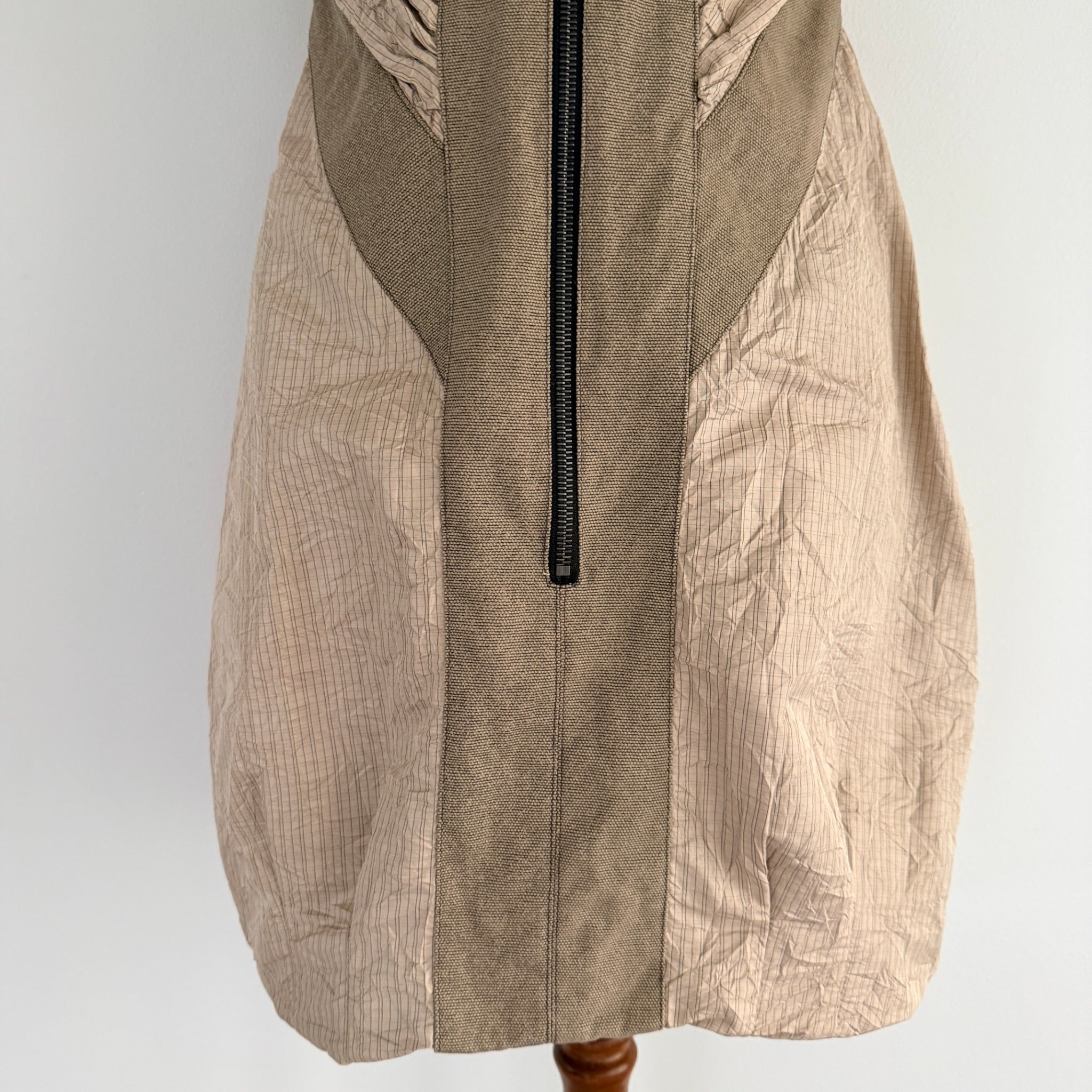 Manning Cartell Beige Polyester Strapless Dress Sz 12 Swarovski Crystal Party - Image 17