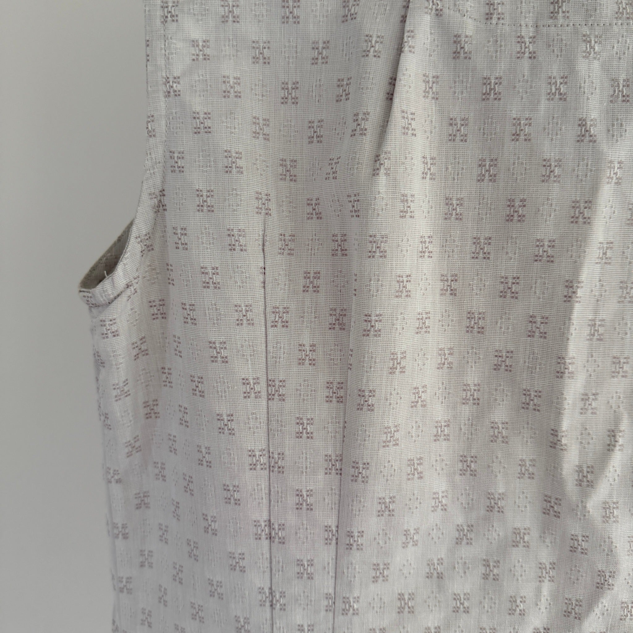 Kathmandu Grey Organic Cotton Sleeveless Button Dress Sz 12 Geometric Casual - Image 15
