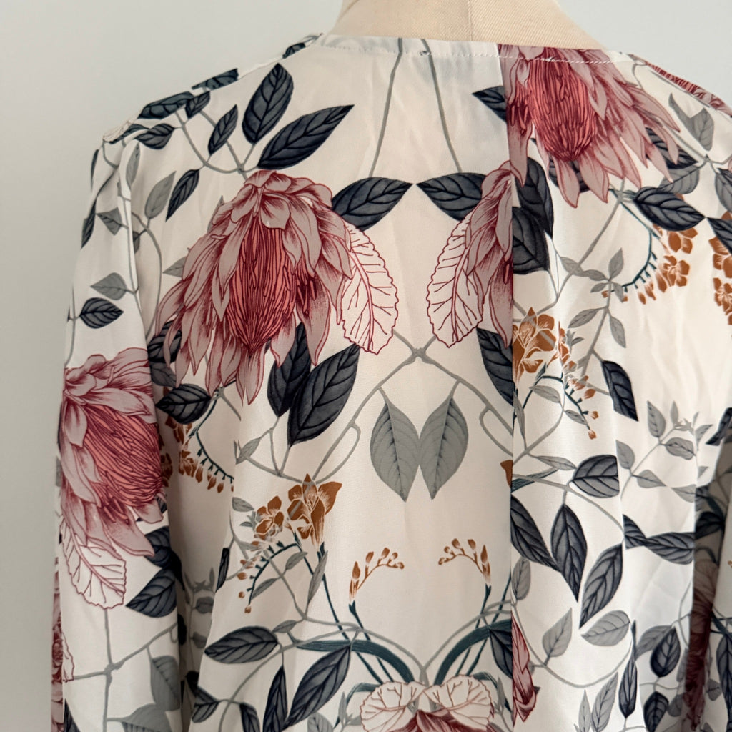 Sheike Floral Print Long Sleeve Wrap Top - Image 18