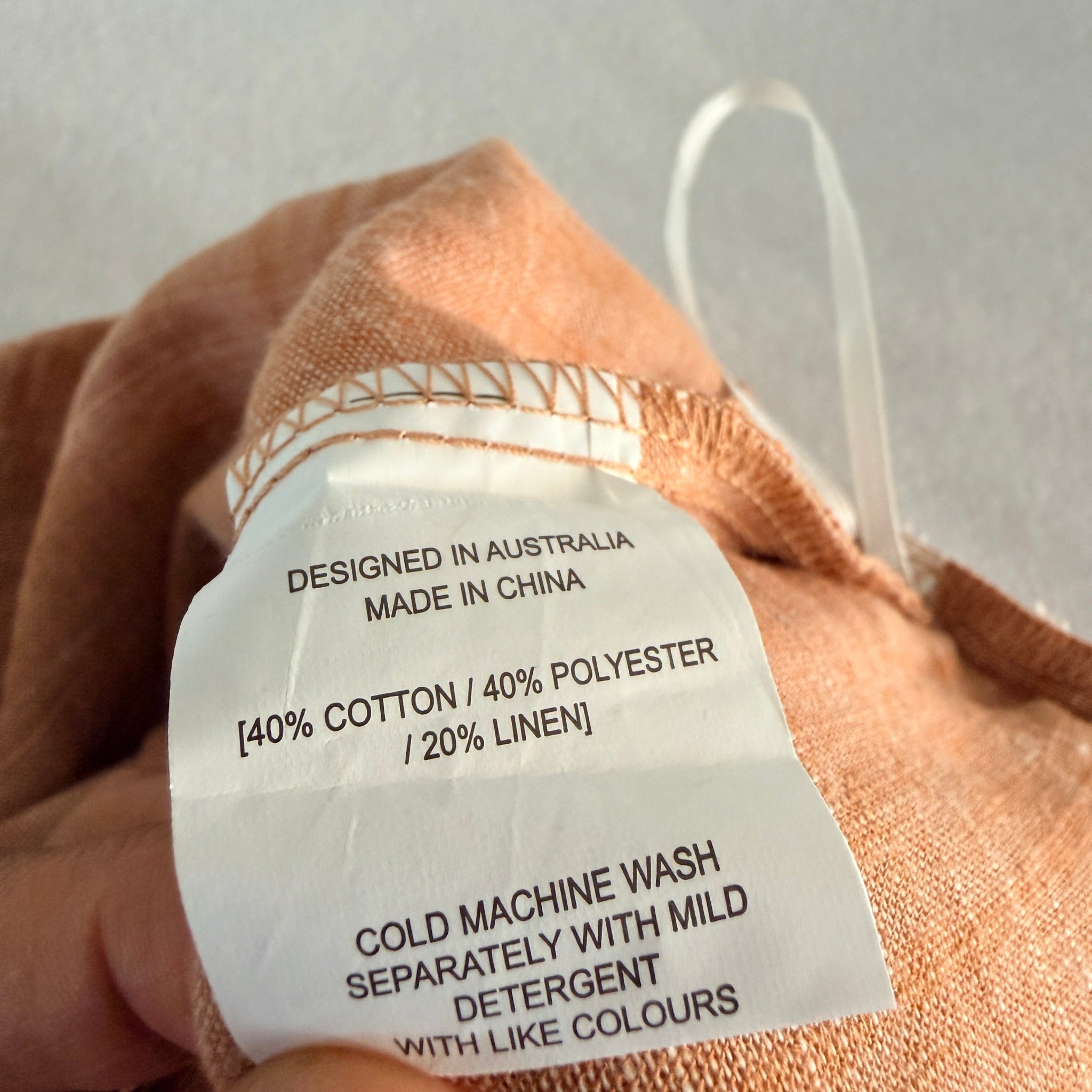 Vine Apparel Brown Cotton Linen Blend Drawstring Joggers Size 14 Casual - Image 7