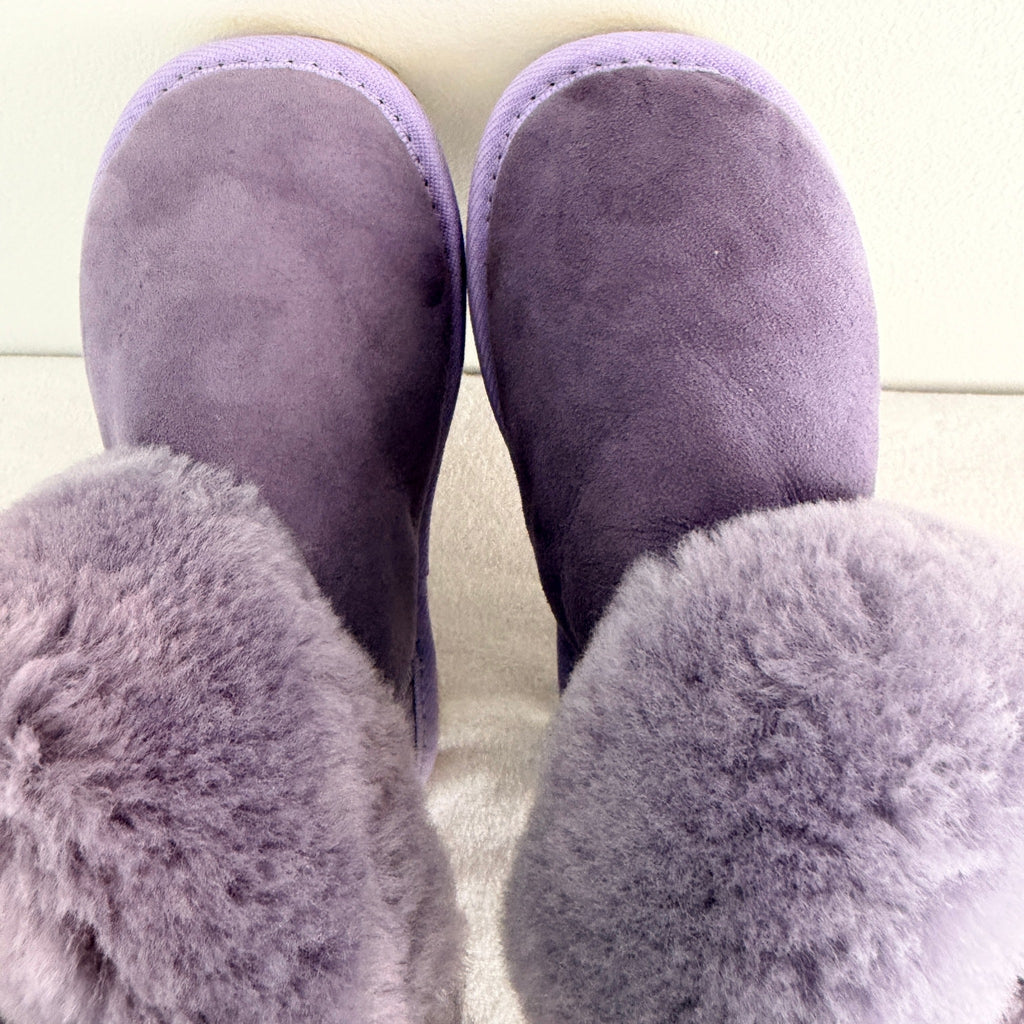 UGG Boots of Australia Sheepskin Button Boots - Vibrant Purple Suede Comfort Sz 4 - Image 16